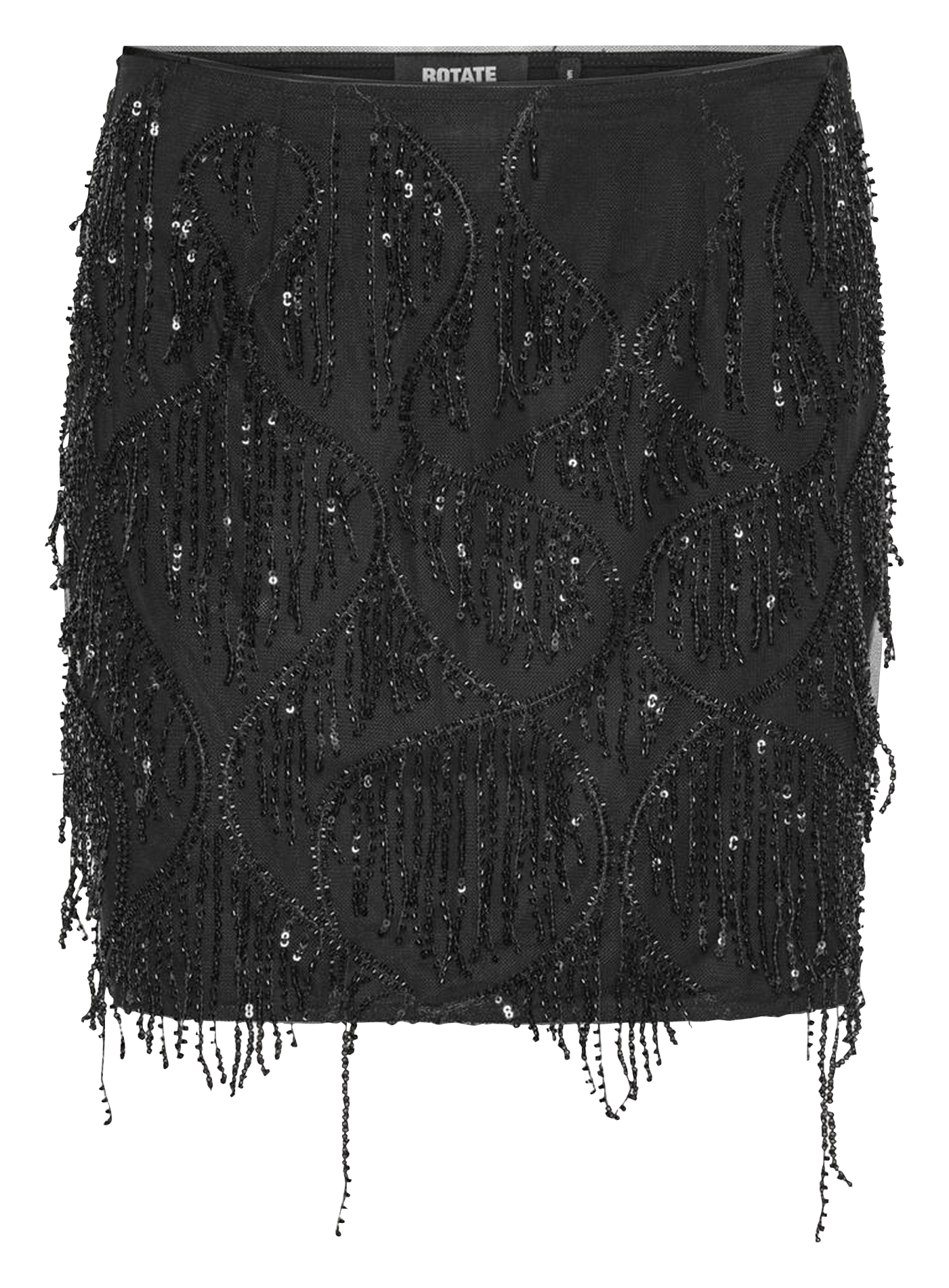 Lilla short skirt with sequins ROTATE Black