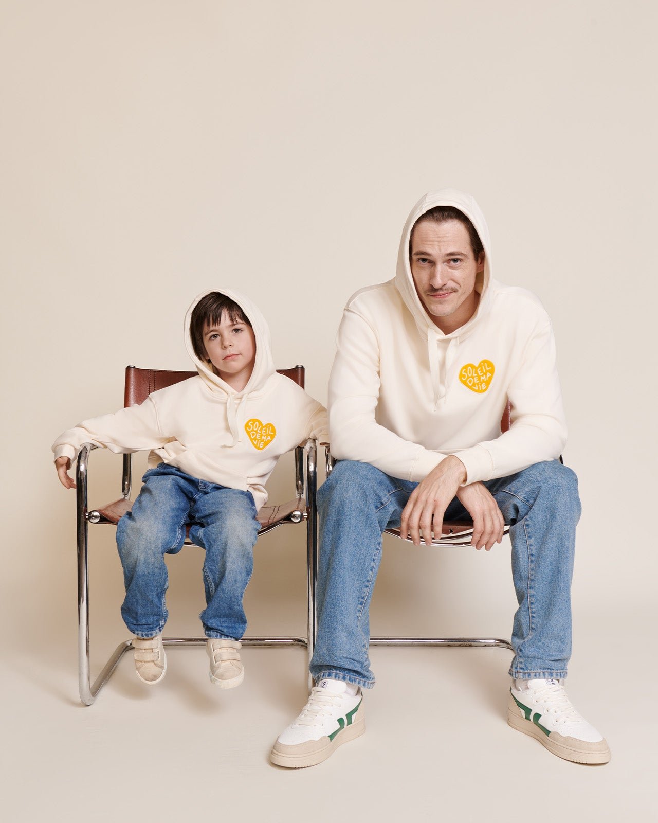 The sunshine of my life organic cotton hoodie EMOI EMOI White