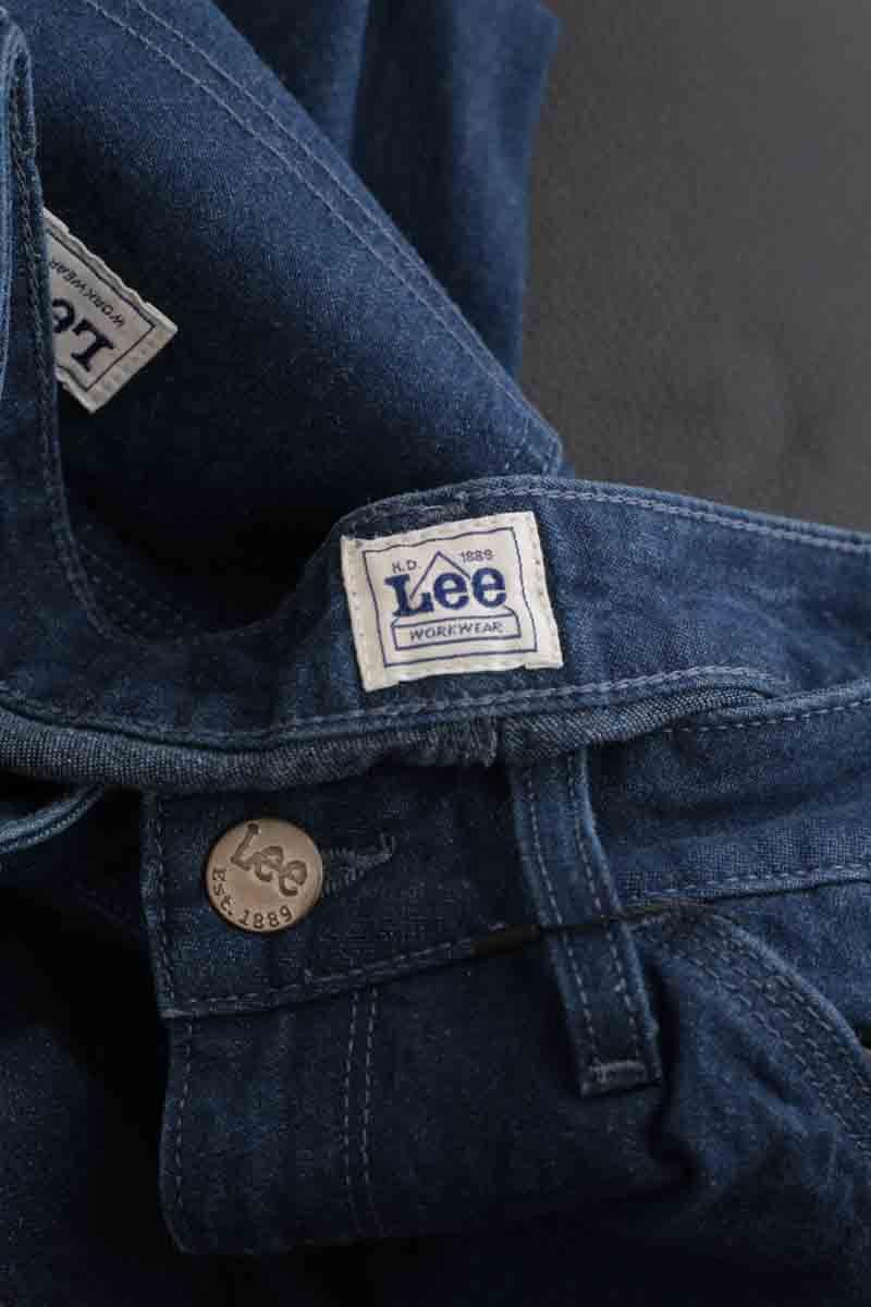 Wide leg cotton jeans LEE - Seconde Main Blue