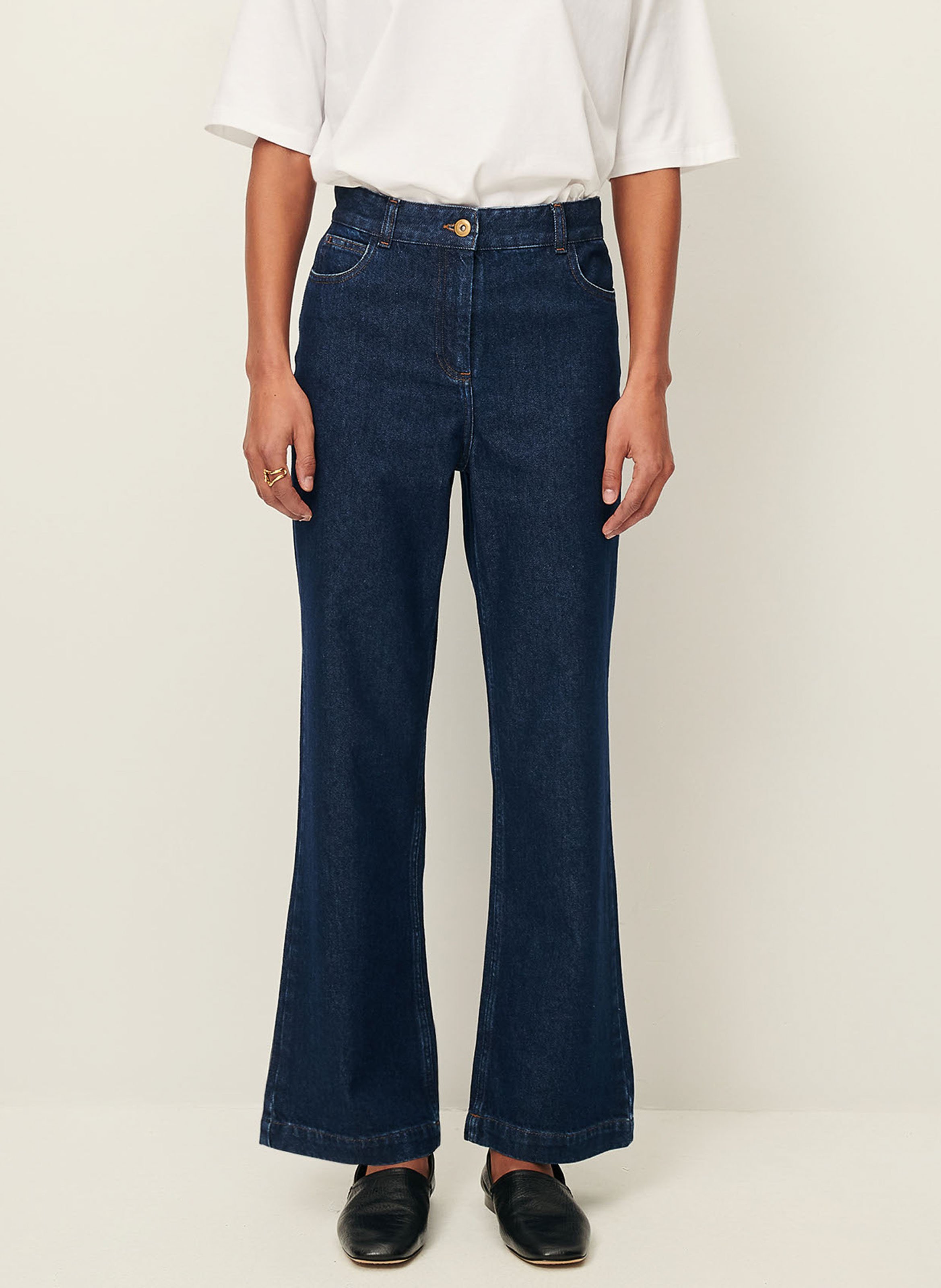 Cotton straight jeans SESSUN Blue