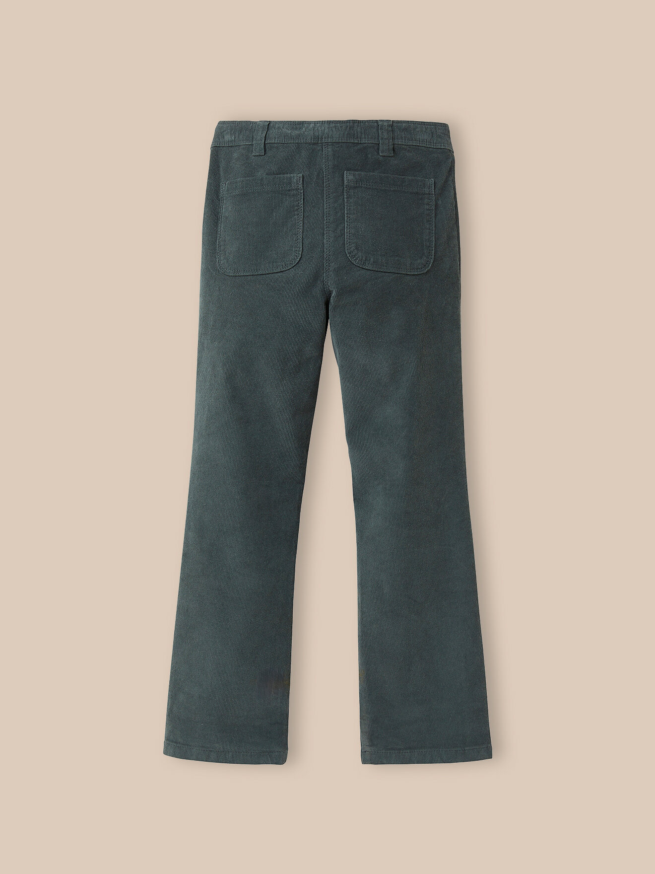 Flared velvet pants CYRILLUS Green