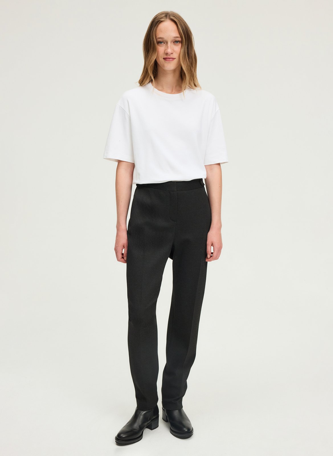 Straight Striped Pants PABLO Grey