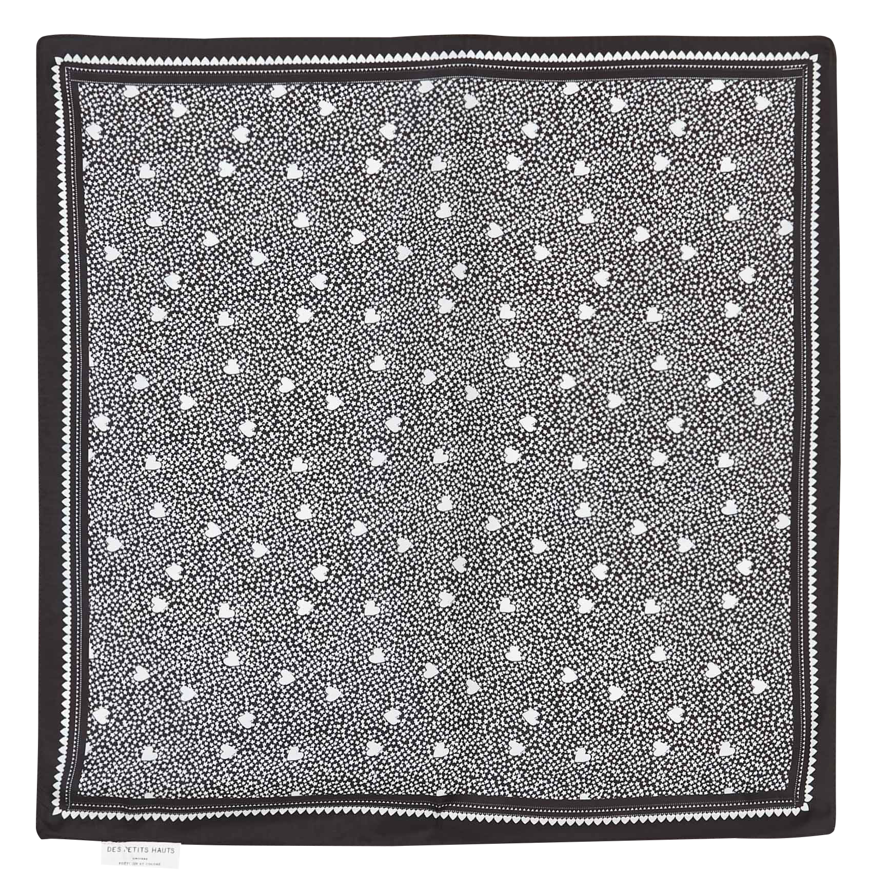 Carré en soie DES PETITS HAUTS Noir