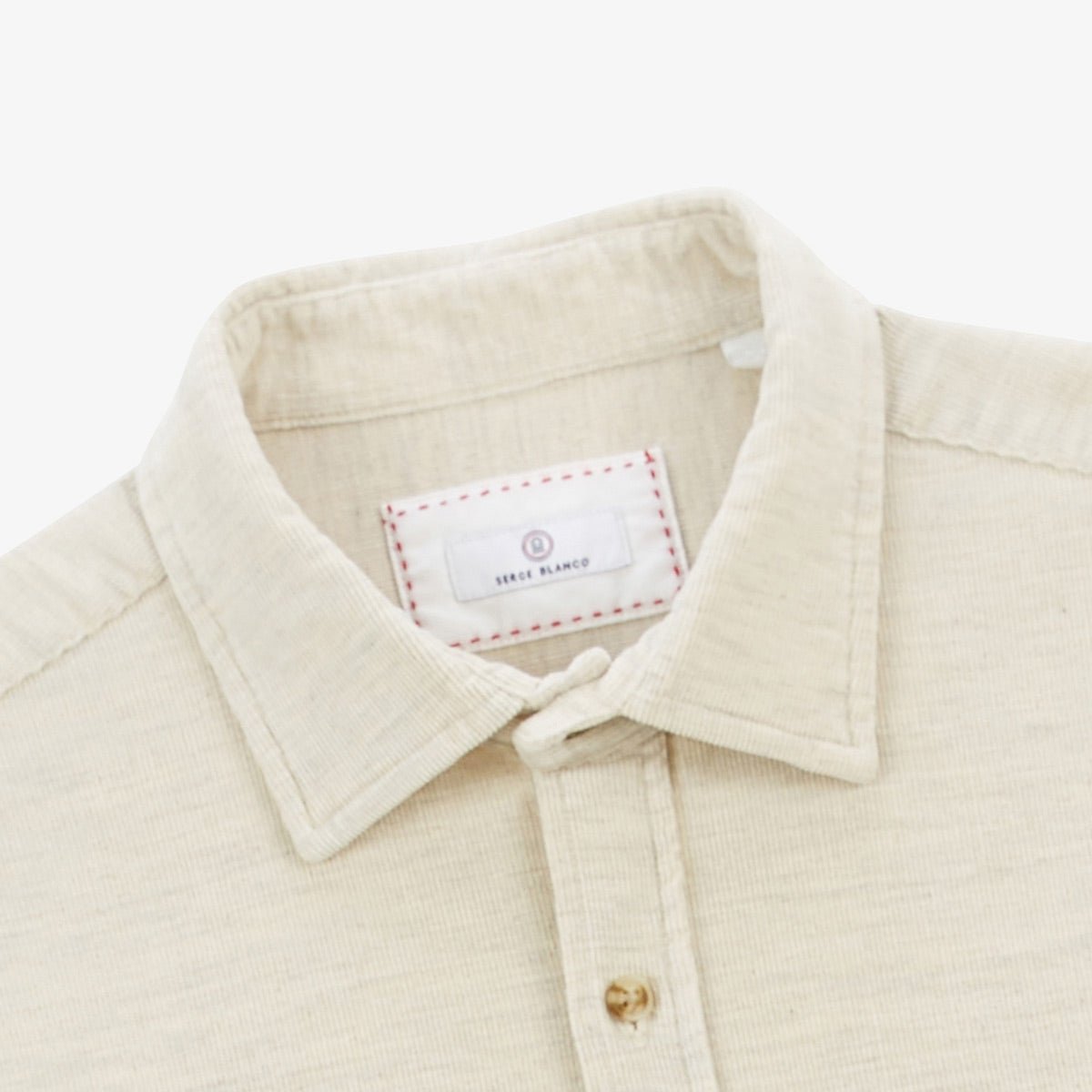 Solid velvet long-sleeve shirt SERGE BLANCO White