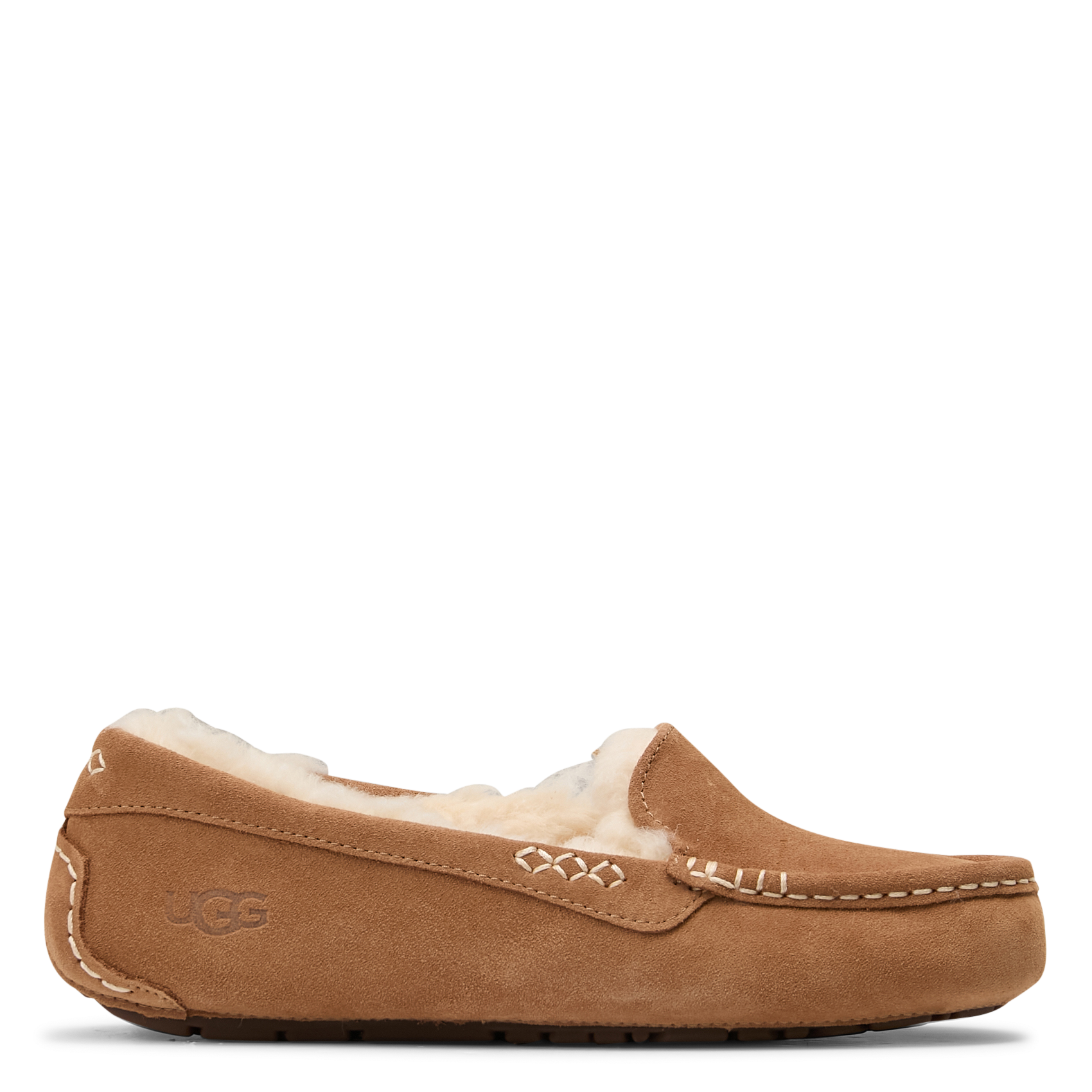 Mocassins fourrés en cuir UGG Marron