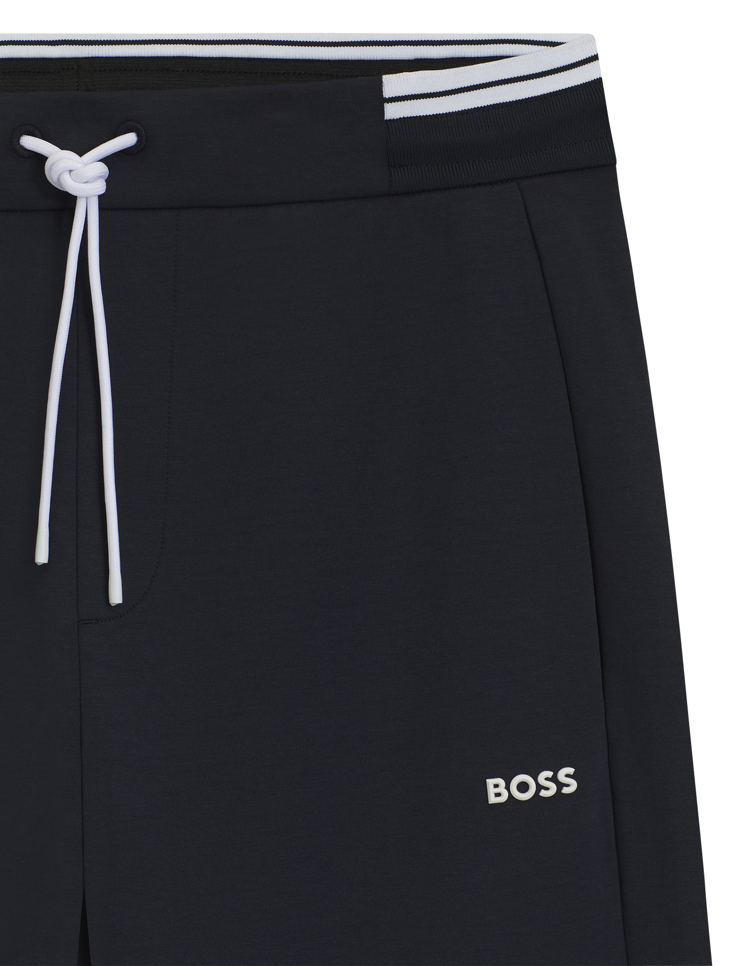 Solid straight joggers with contrasting details BOSS Blue