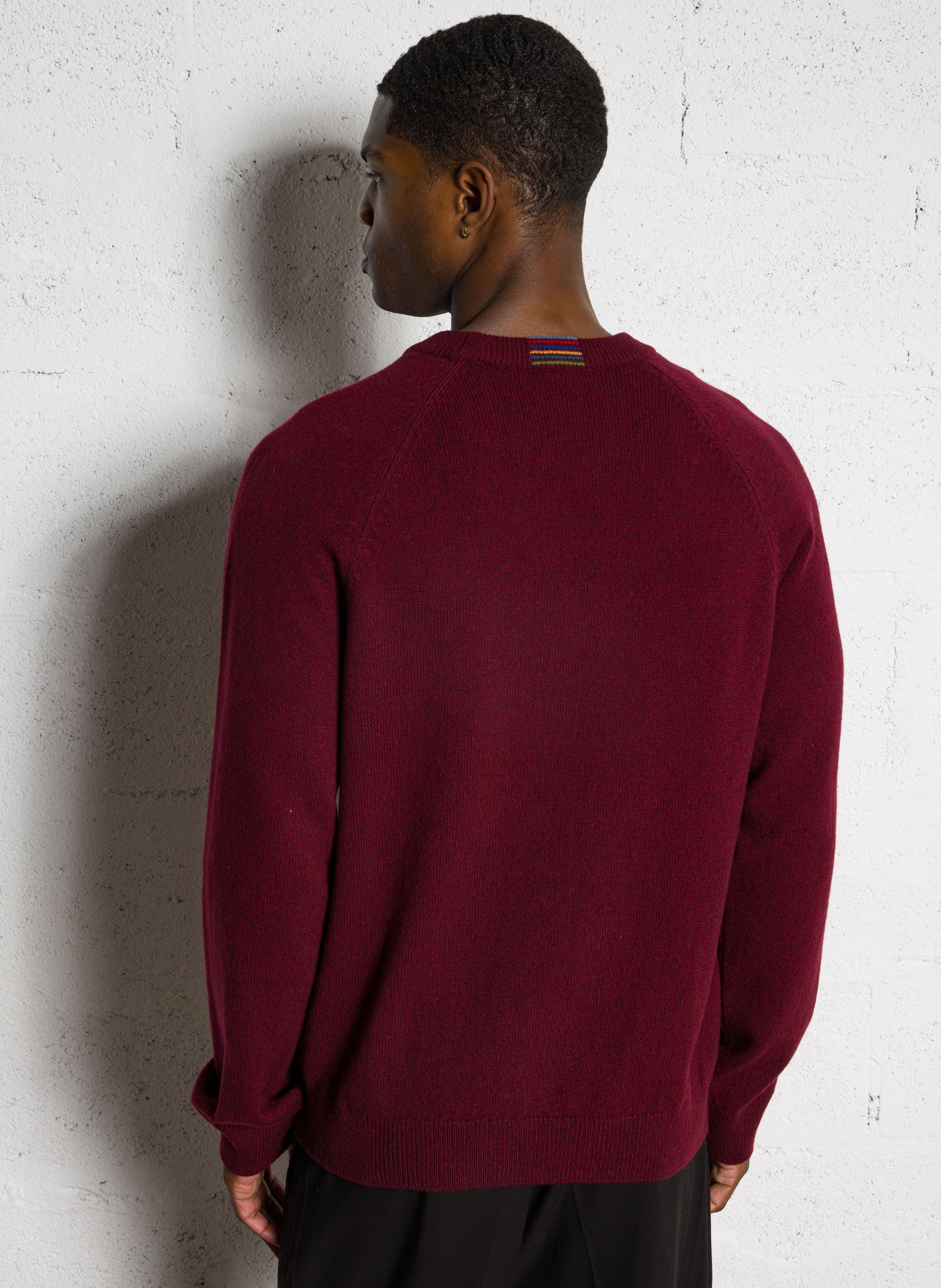 Straight round-neck merino wool sweater PAUL SMITH Red