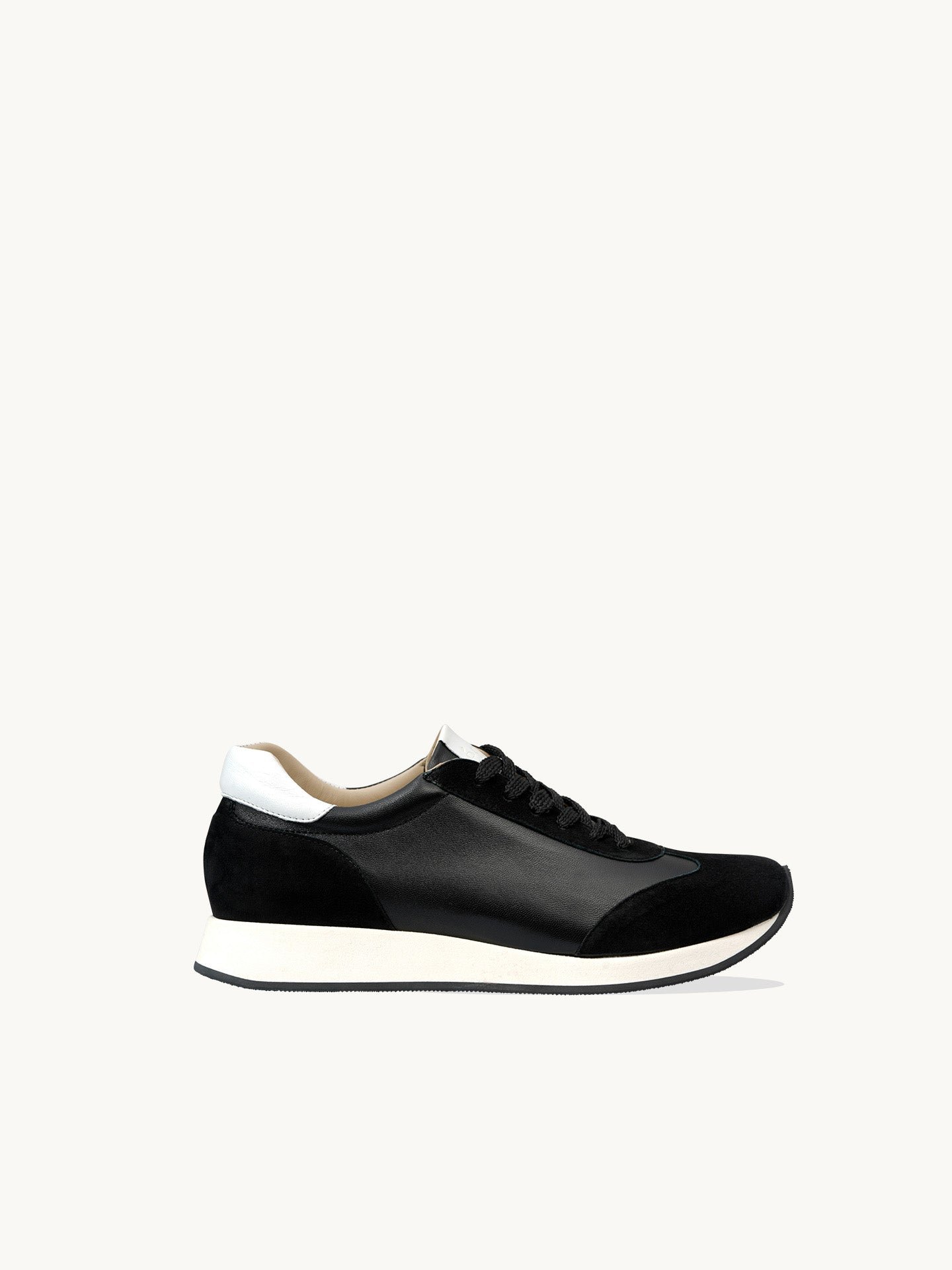 Baskets compensées  en cuir nappa EMZI PARIS Noir