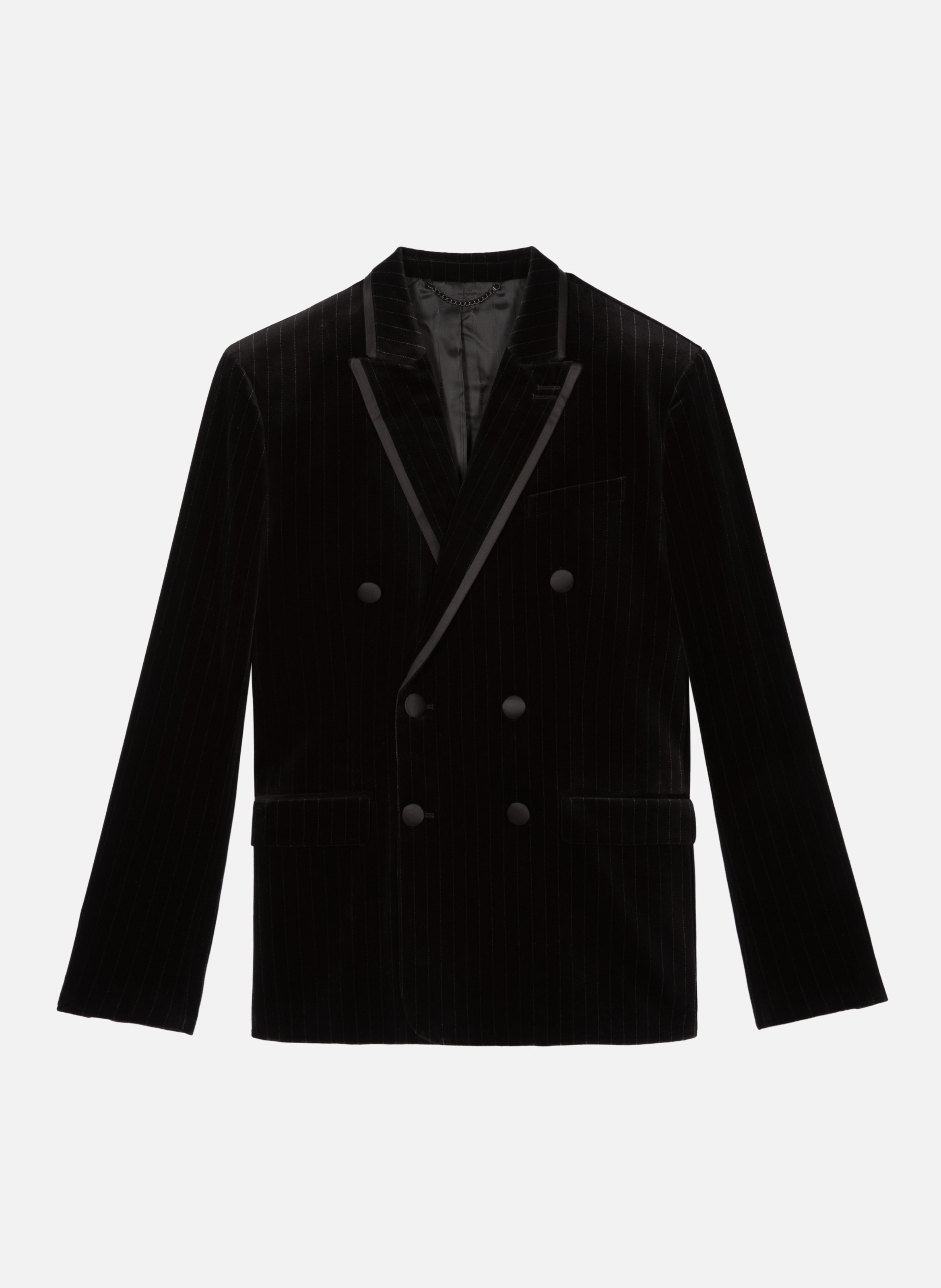 Straight velvet suit jacket THE KOOPLES Black