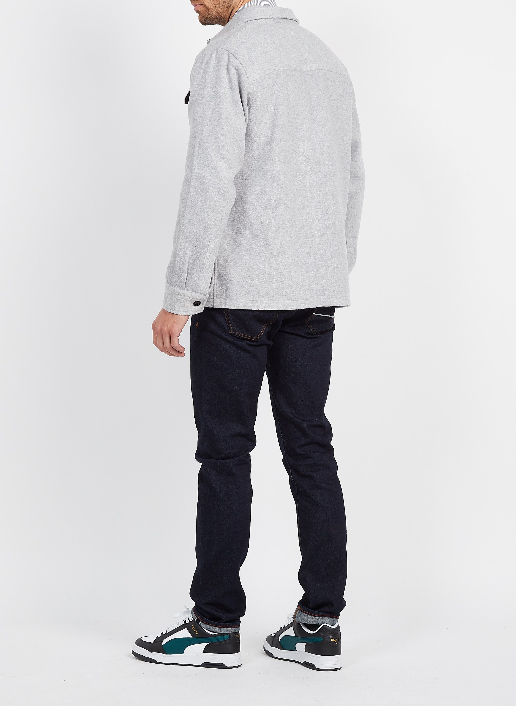 Surchemise col classique Gris