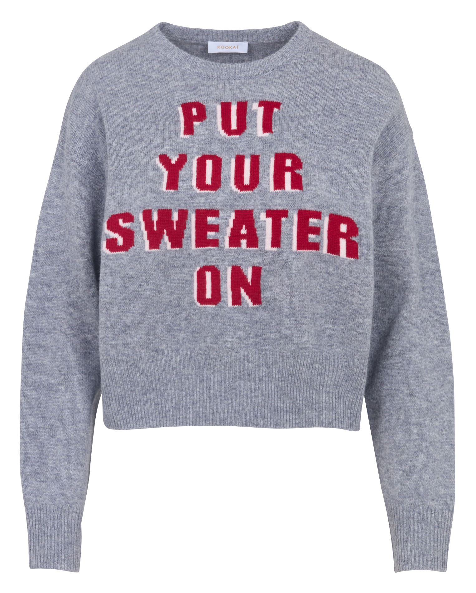 Oversized trui met ronde hals | wolblend met kasjmier KOOKAI Grijs