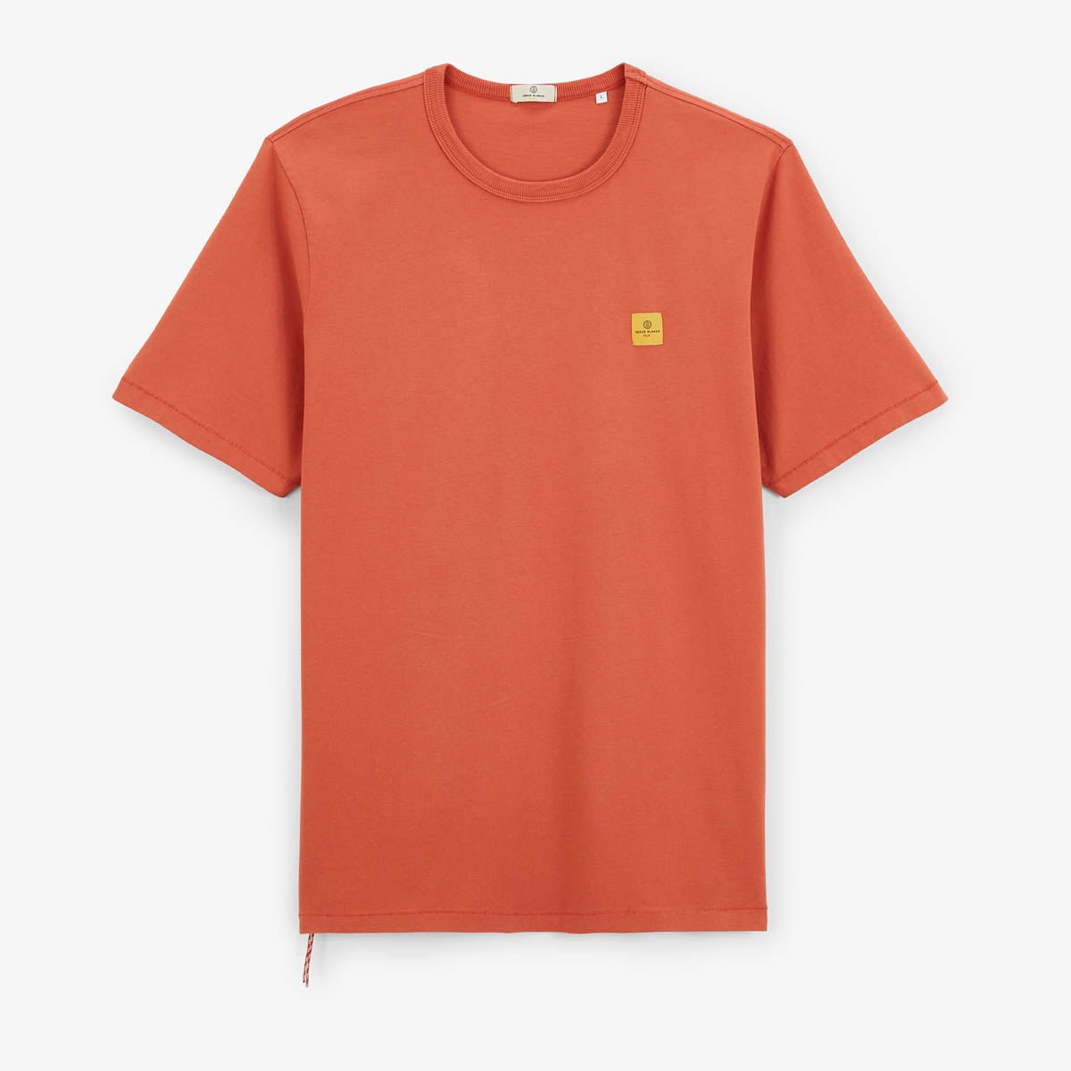 Round neck t-shirt in printed cotton jersey back SERGE BLANCO Orange