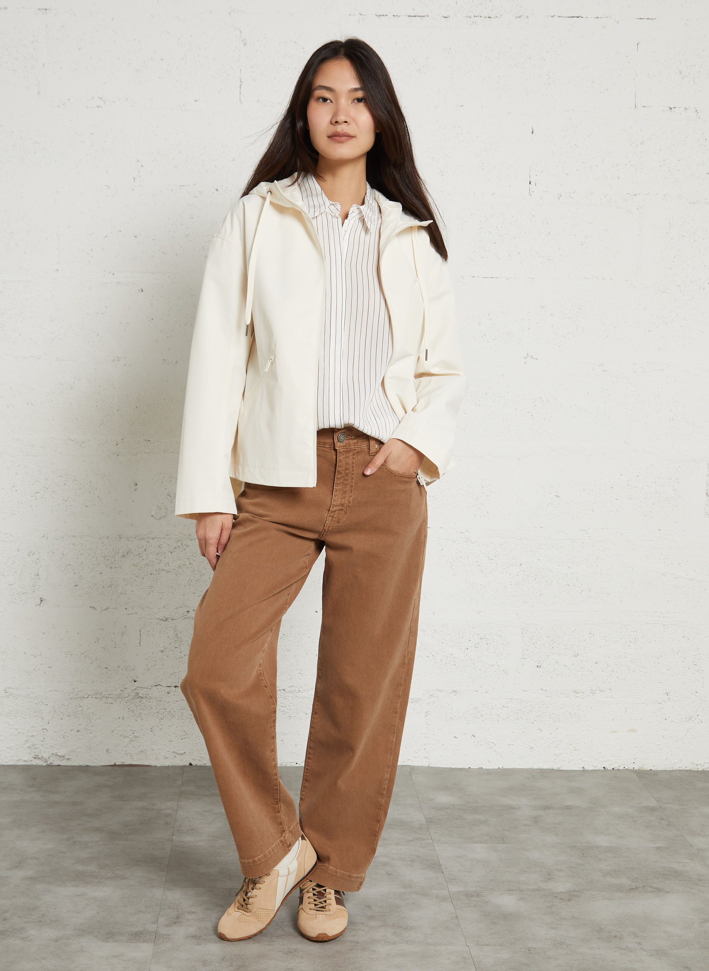 Veste col montant à capuche SUD EXPRESS Blanc