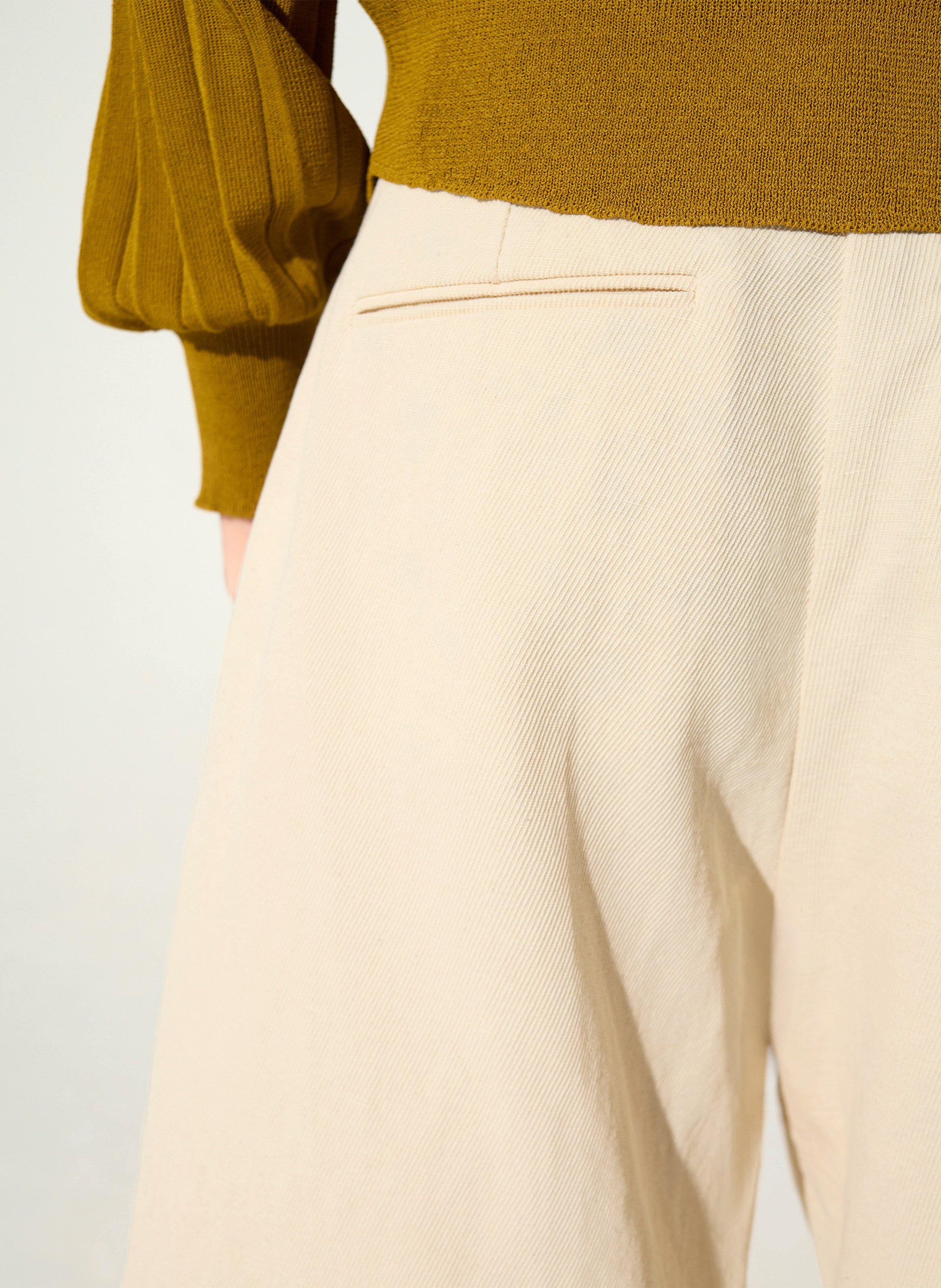 Straight-leg cotton-blend Bermuda shorts COTELAC White