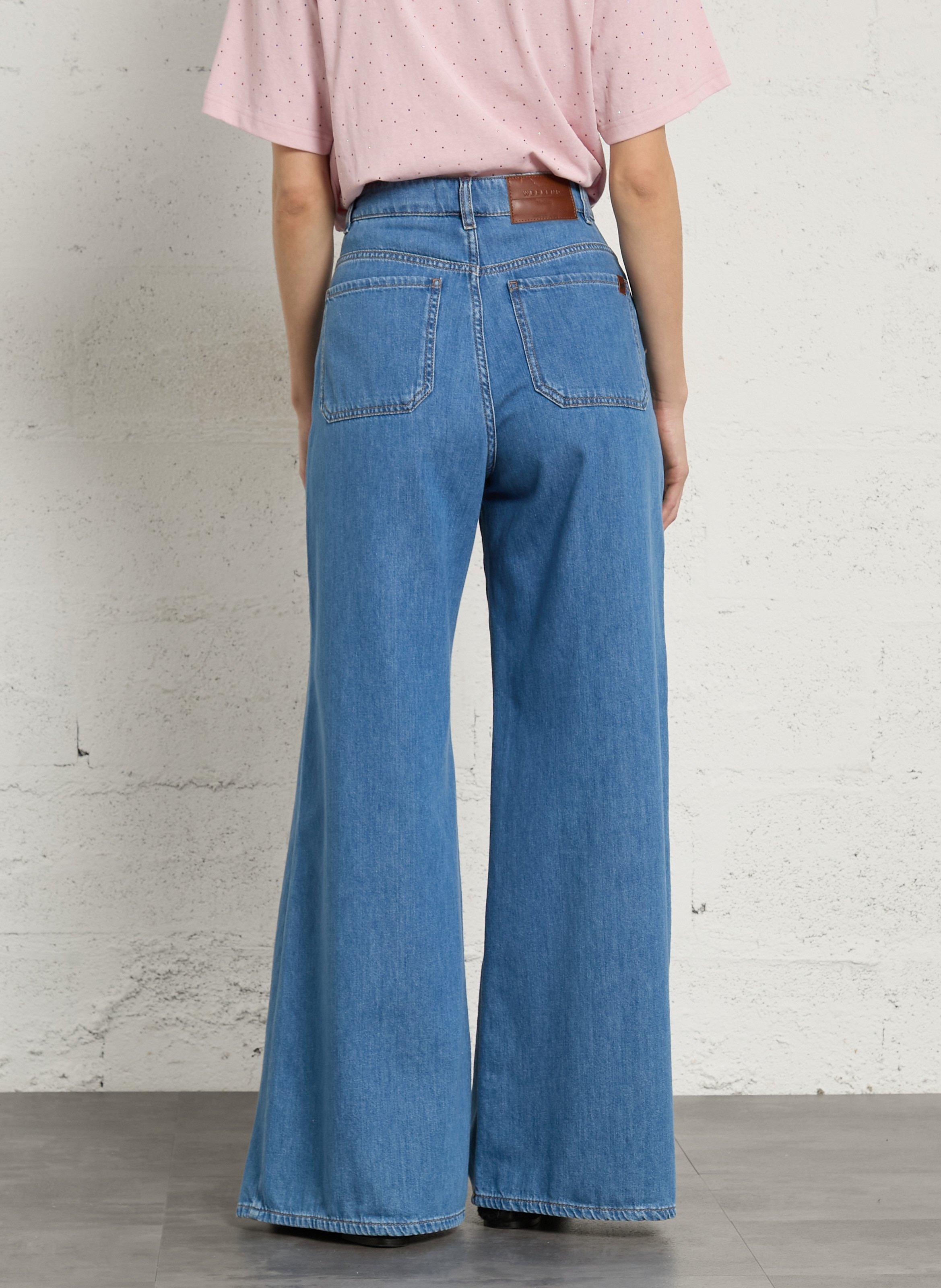 Weit geschnittene Jeans - aus Baumwolle MAX MARA WEEK END Blau