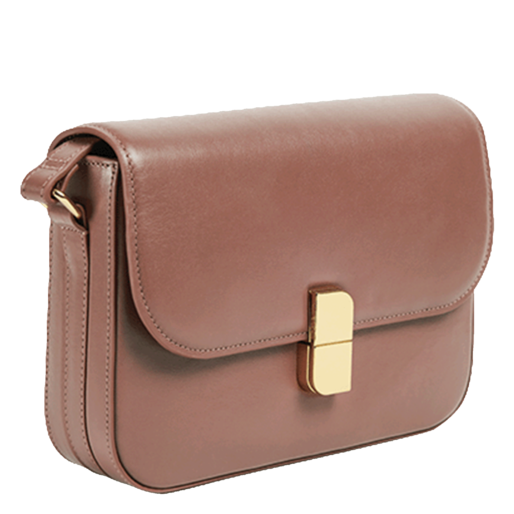 Sac bandoulière à rabat en cuir NAT & NIN Rose