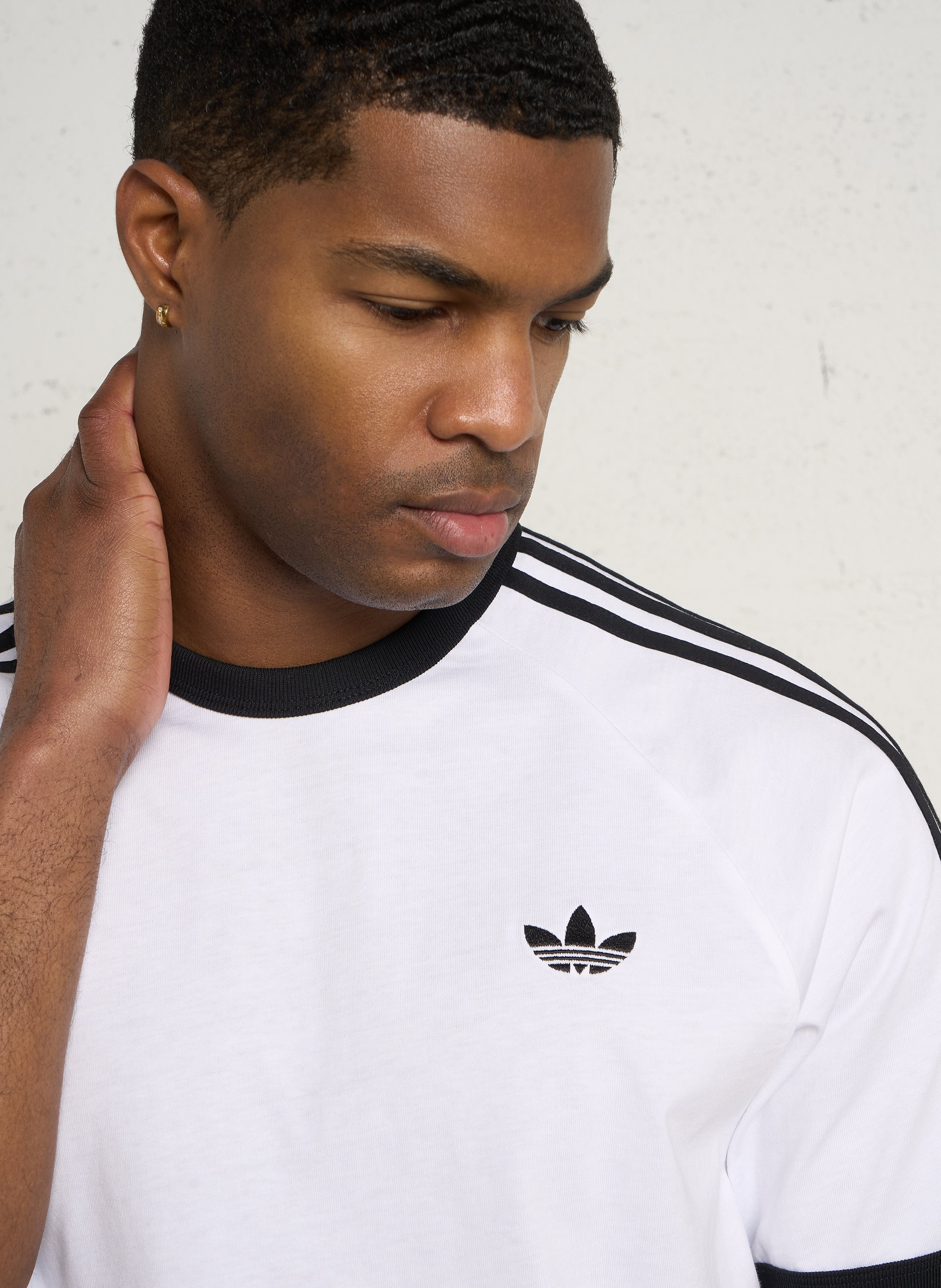 Baumwoll-Pullover mit Rundhalsausschnitt ADIDAS Weiss