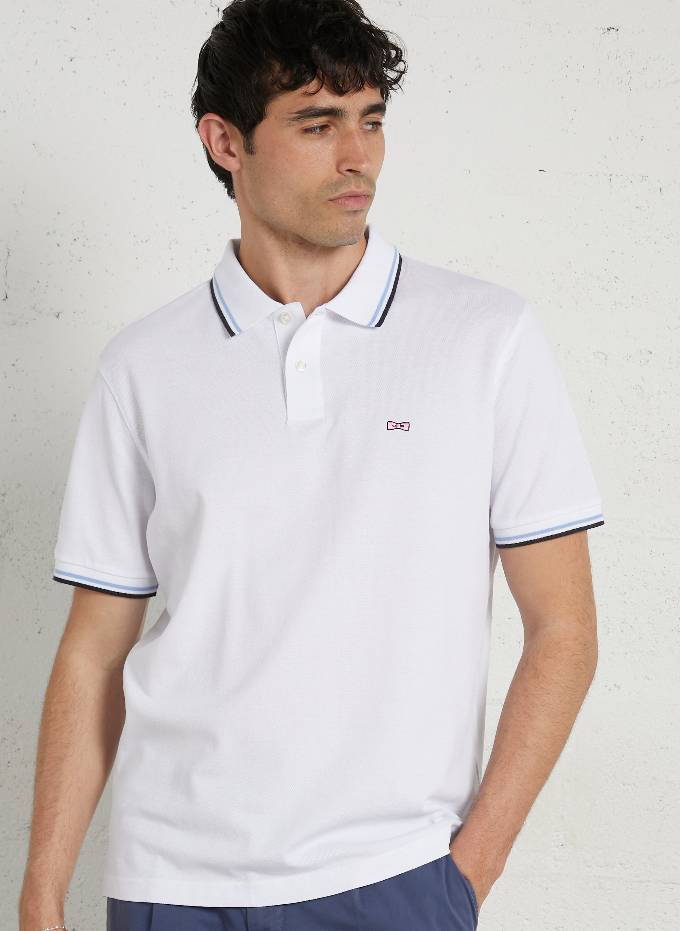 Straight cotton polo shirt EDEN PARK