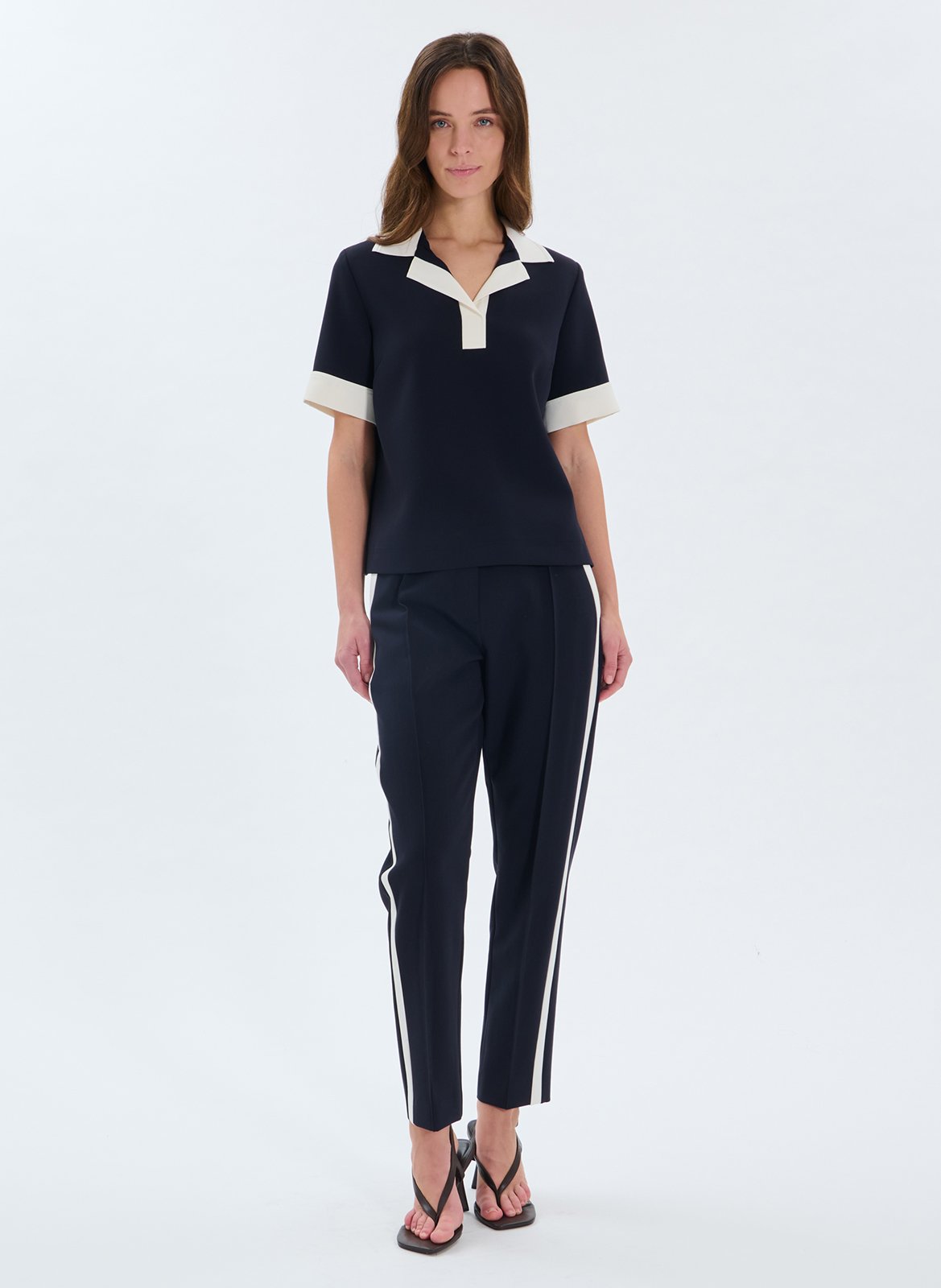 Polo with a collar and lapel ZAPA Blue