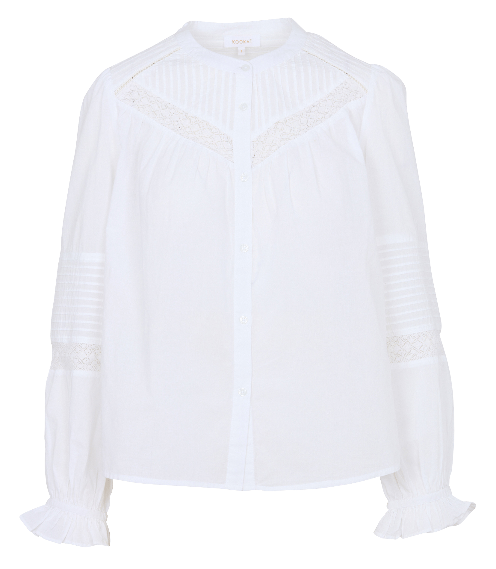 Oversize Rundhalsausschnitt Baumwollhemd KOOKAI Weiss