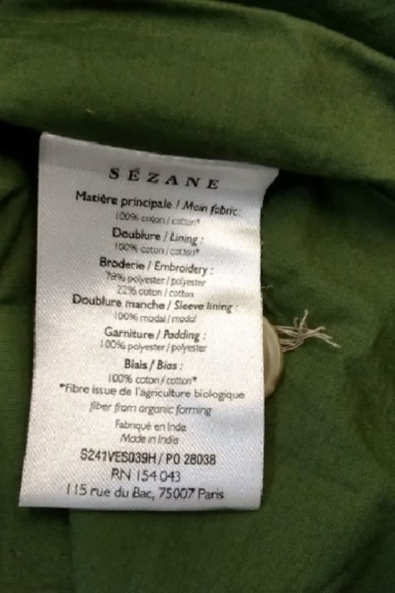 Veste SEZANE - Seconde main Vert