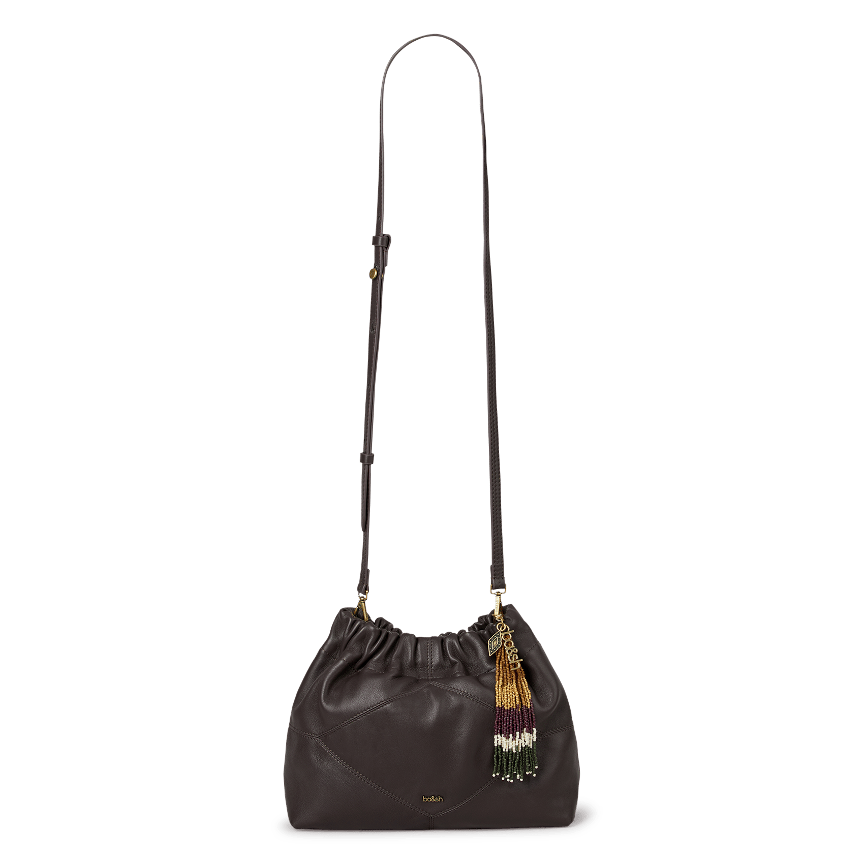 Sac bandoulière en cuir BA&SH Marron