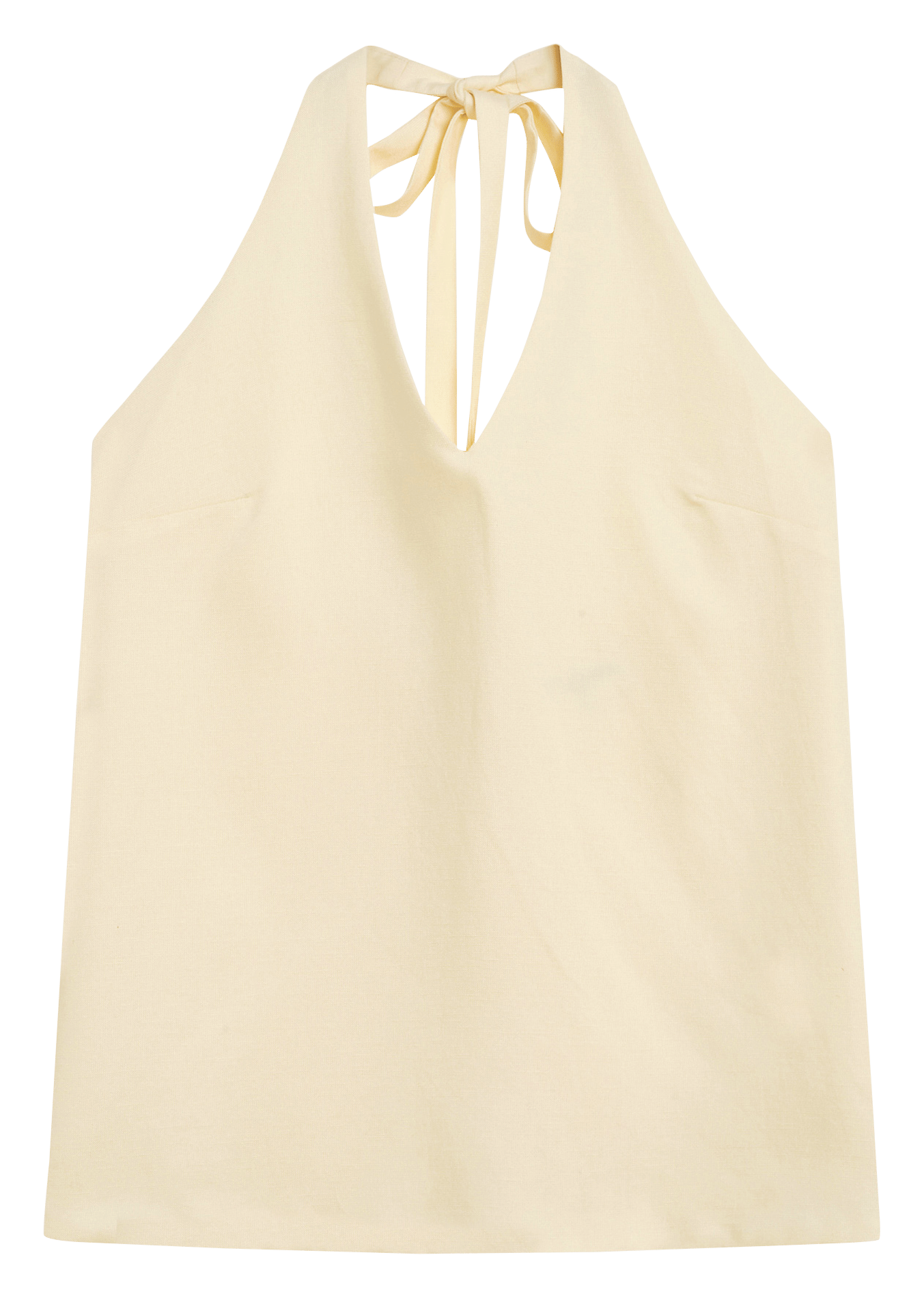 Buttoned printed V-neck top GRACE ET MILA Yellow