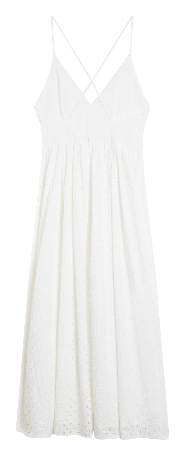 Long cotton V-neck dress GRACE ET MILA White