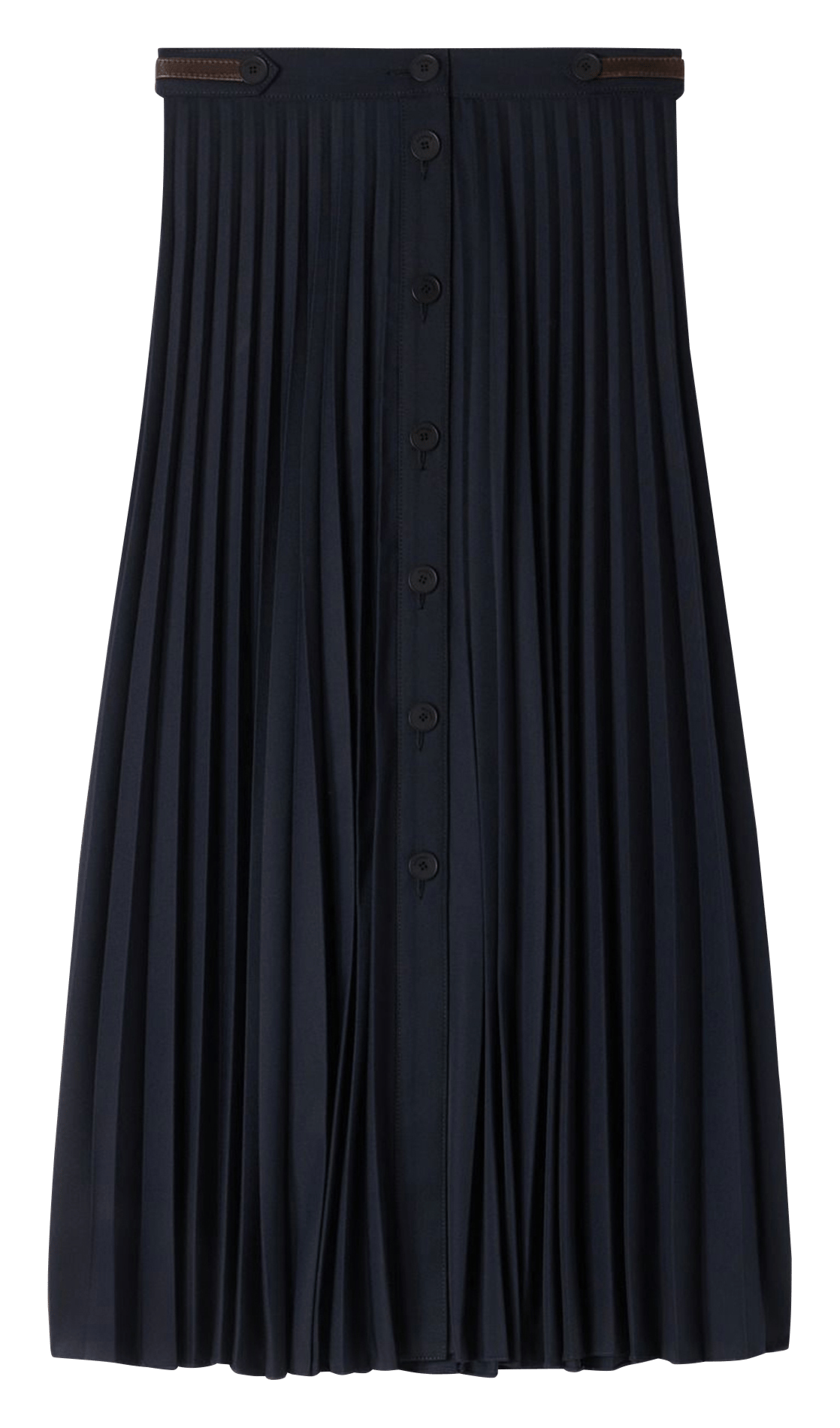 Jupe midi évasée plissée SANDRO Bleu