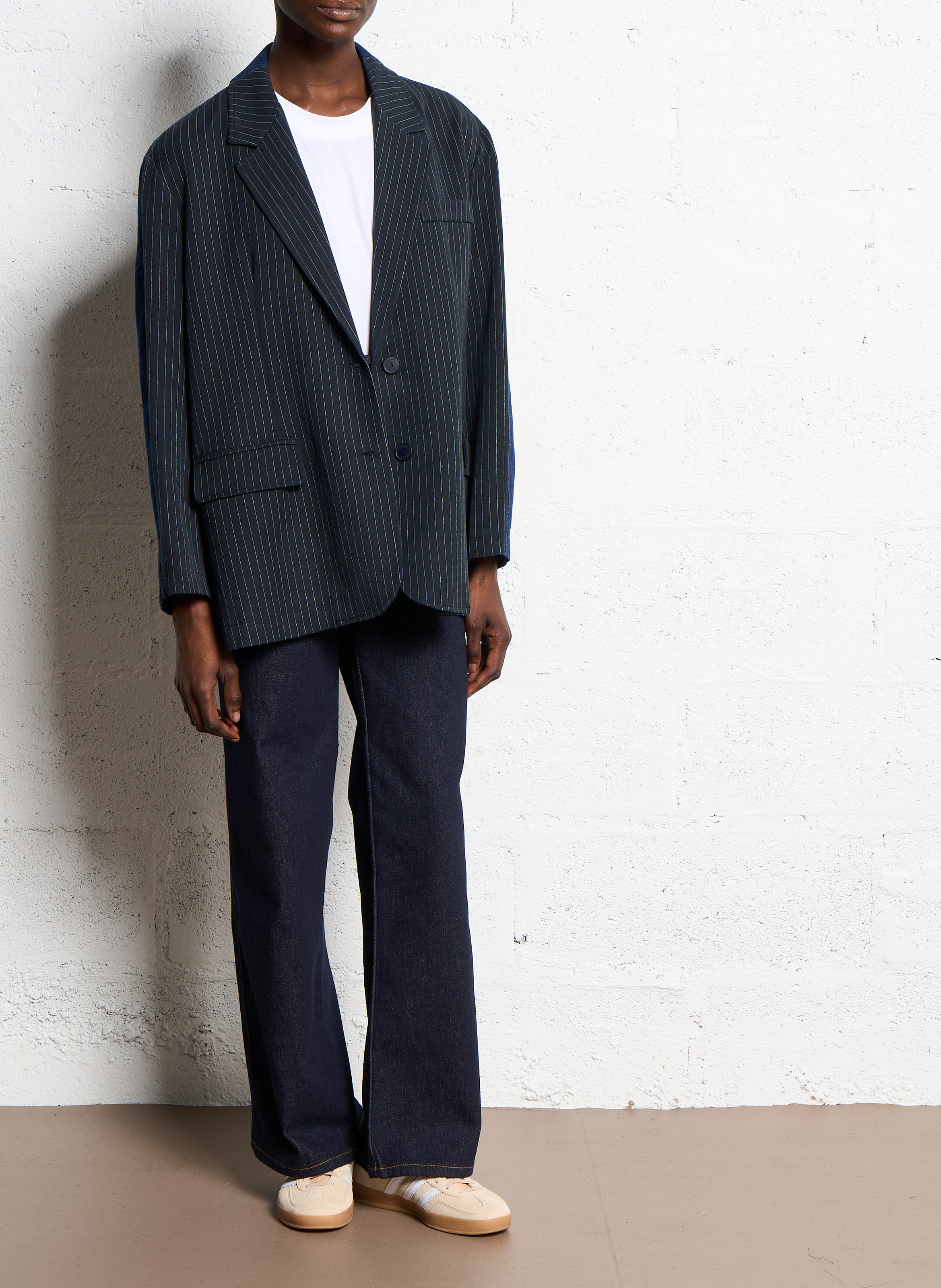 Oversized Contrast Blazer PLEASE Blue