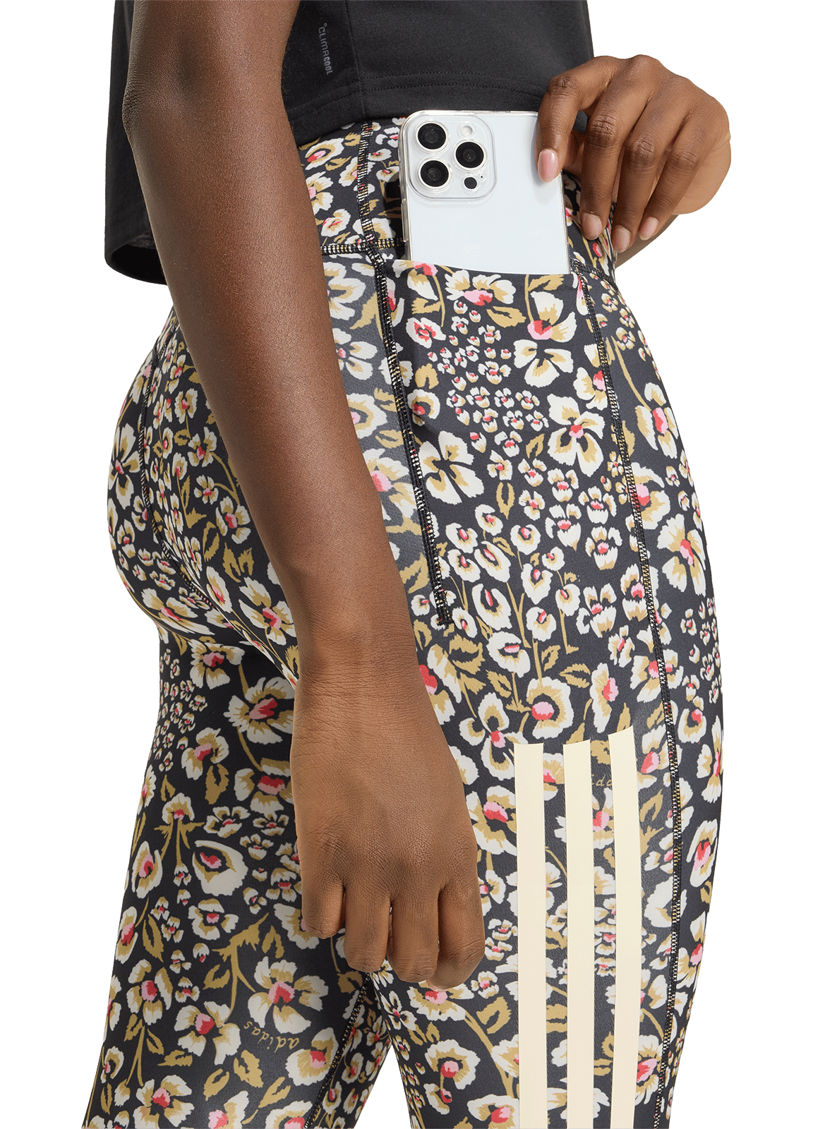 Bloemenprint legging ADIDAS Wit