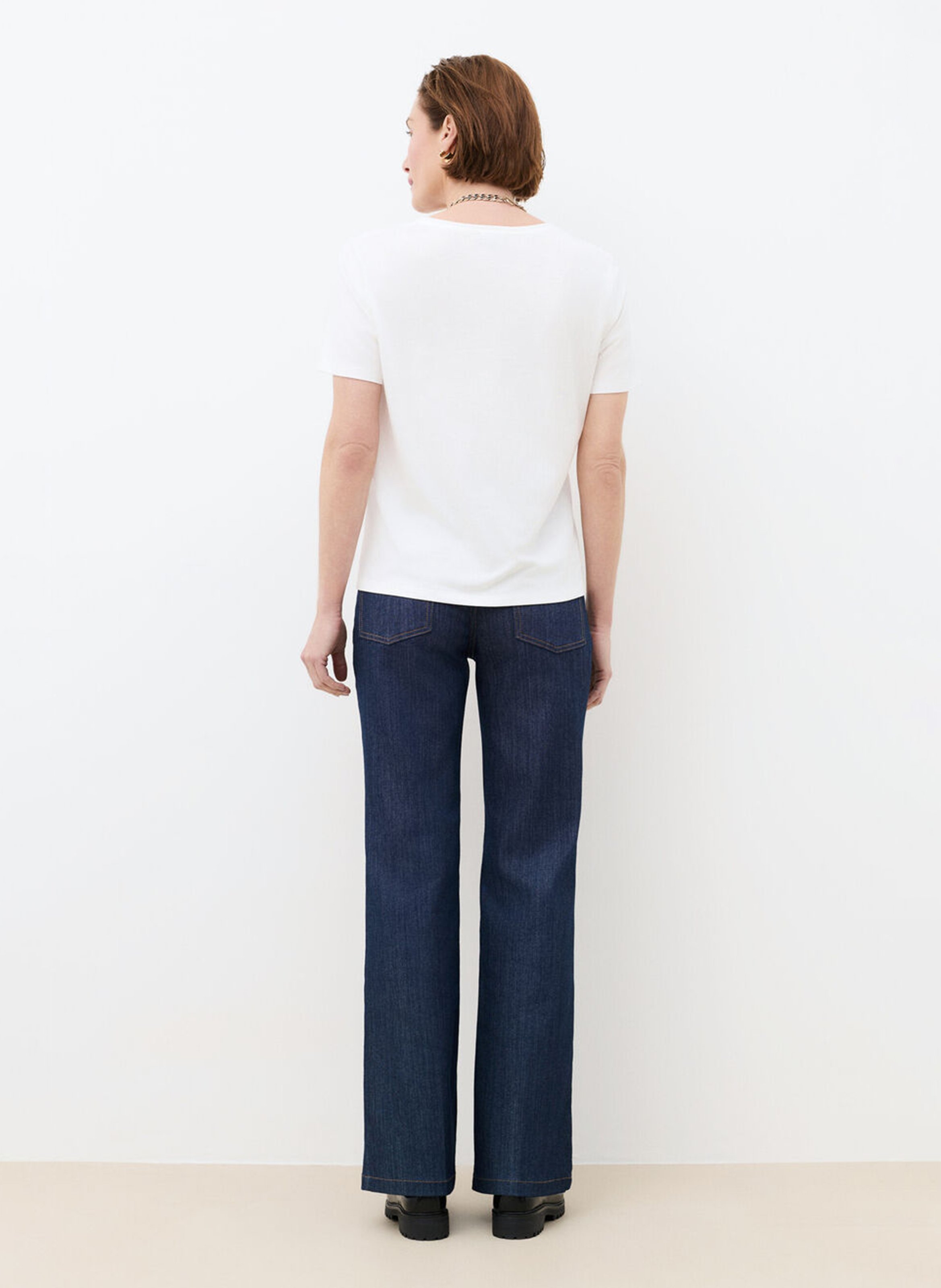 Gestreept T-shirt in marinelook met lange mouwen CAROLL Blauw
