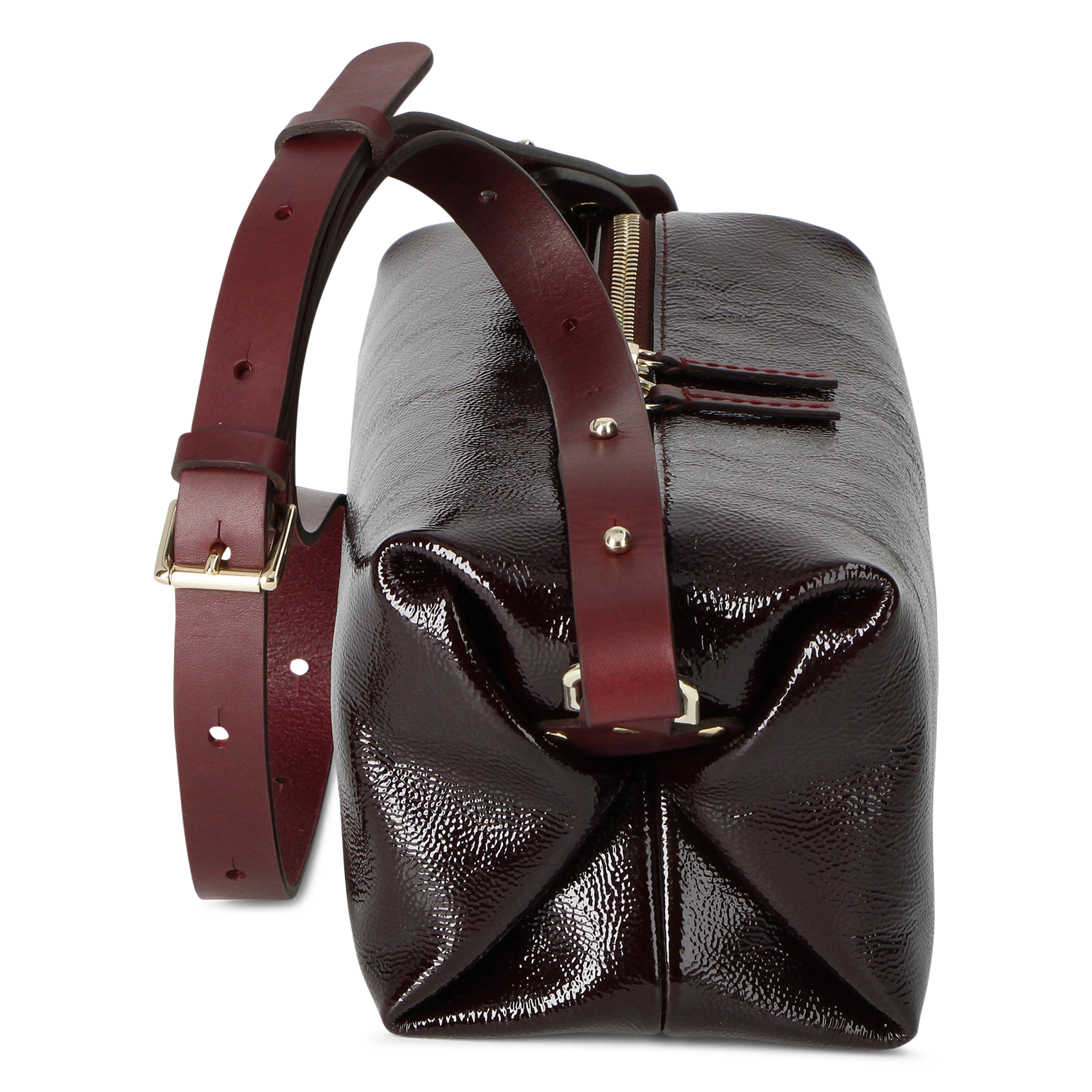 Sac porté bandoulière ou épaule en cuir HERBERT FRERE SOEUR Prune