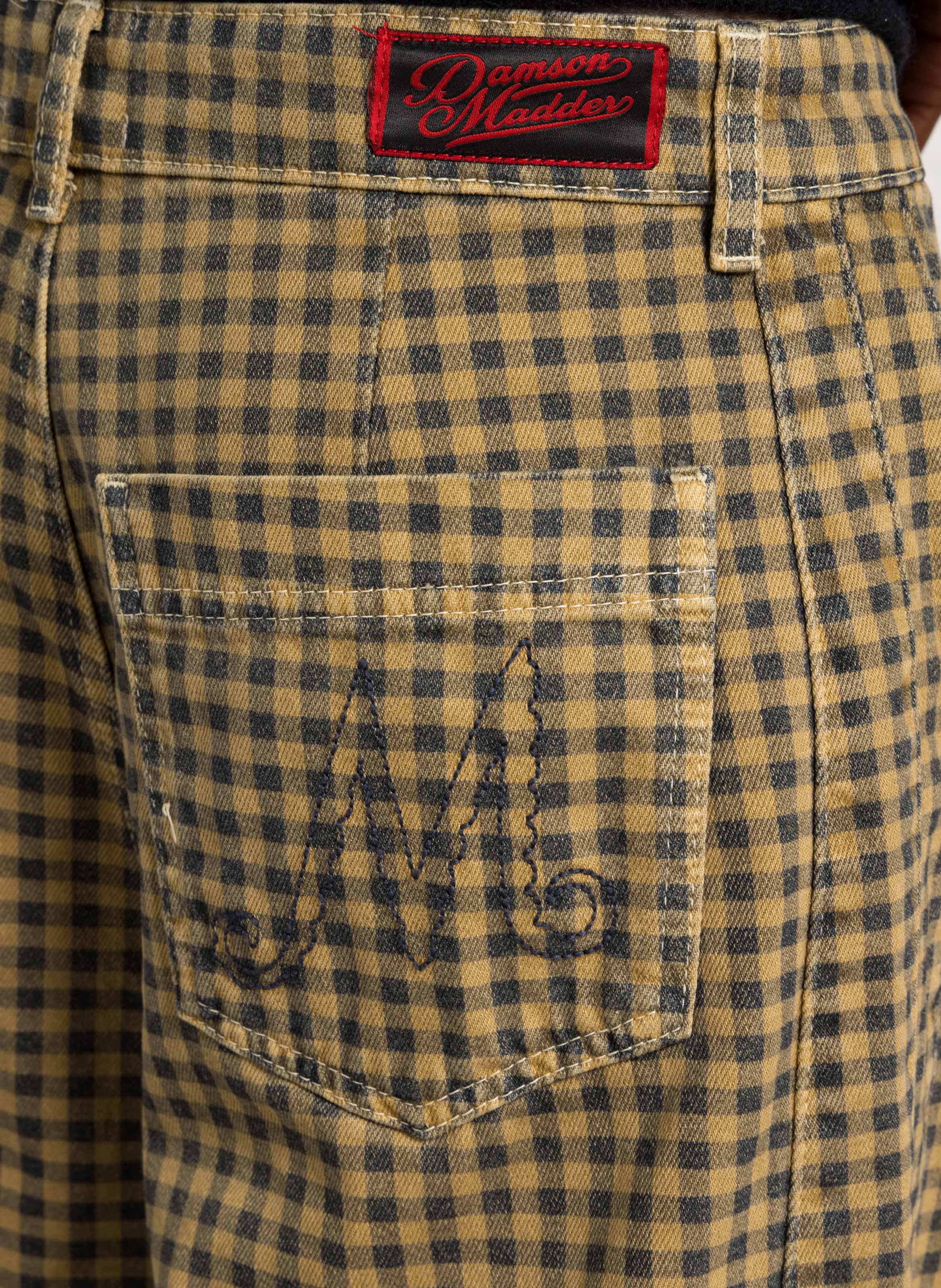 Wijde, geruite broek DAMSON MADDER Blauw