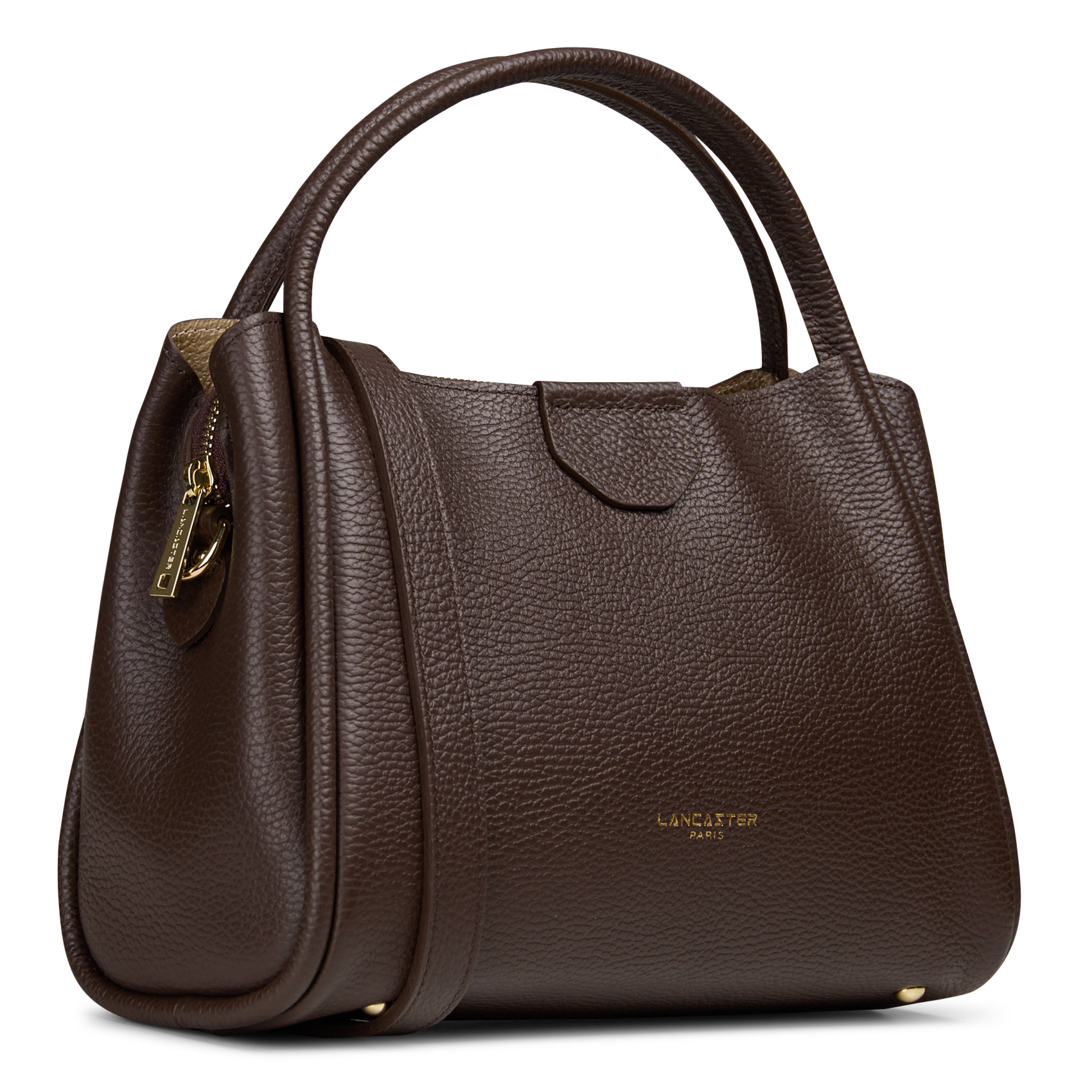 Sac à main en cuir LANCASTER PARIS Marron