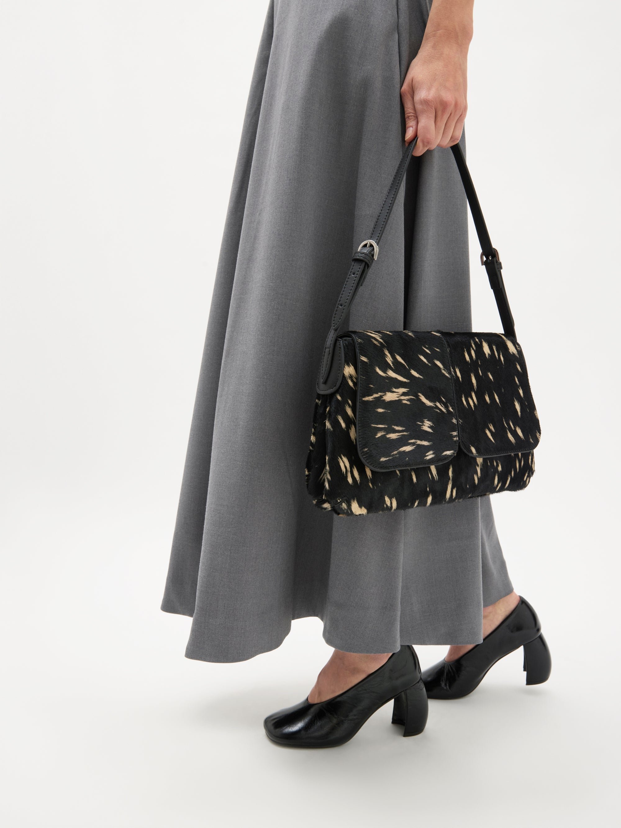 Crossbody bag with flap | Black VANESSA WU Women