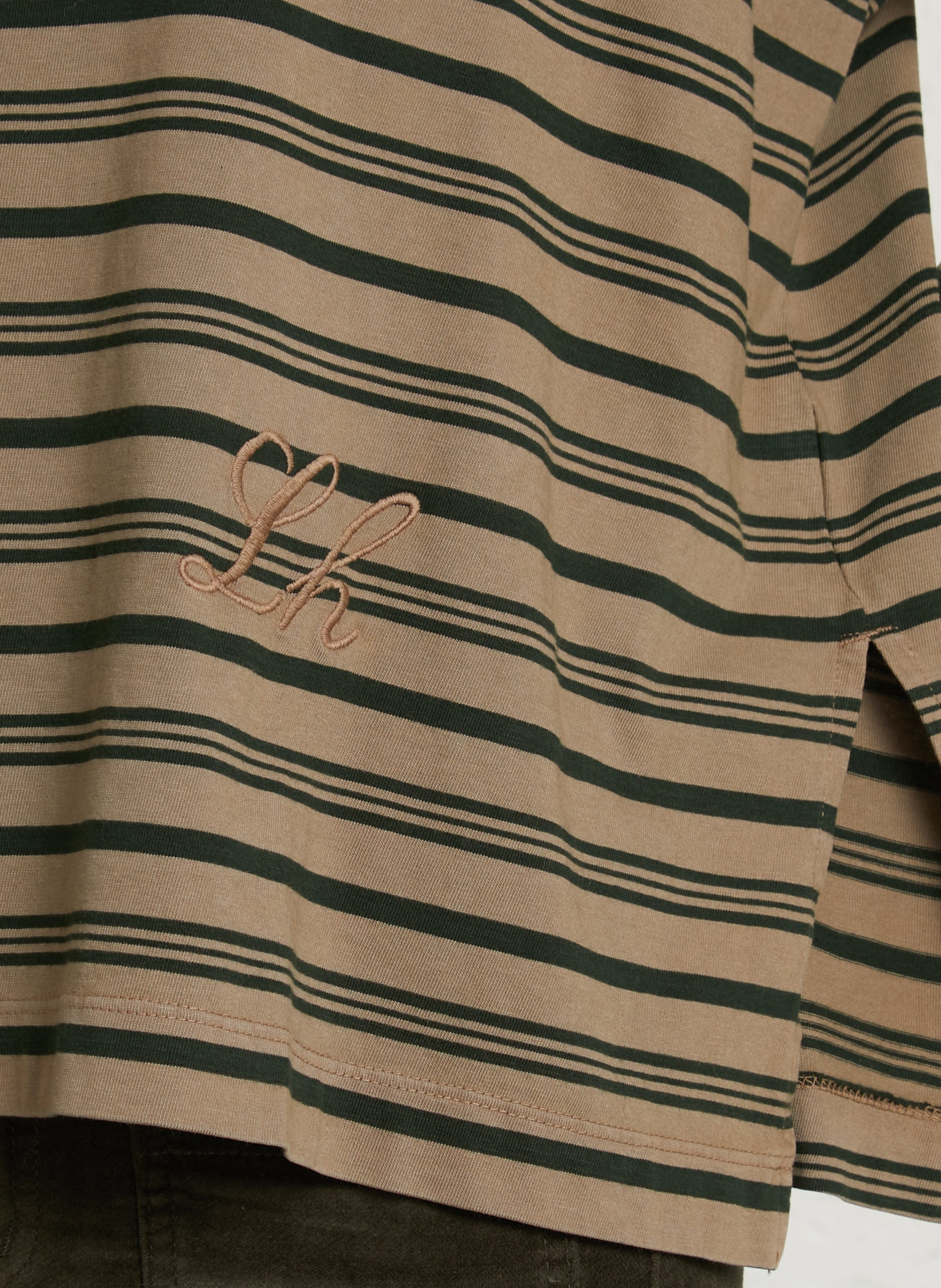 Gestreiftes T-Shirt mit weiten 3/4-Ärmeln LEON & HARPER Grau