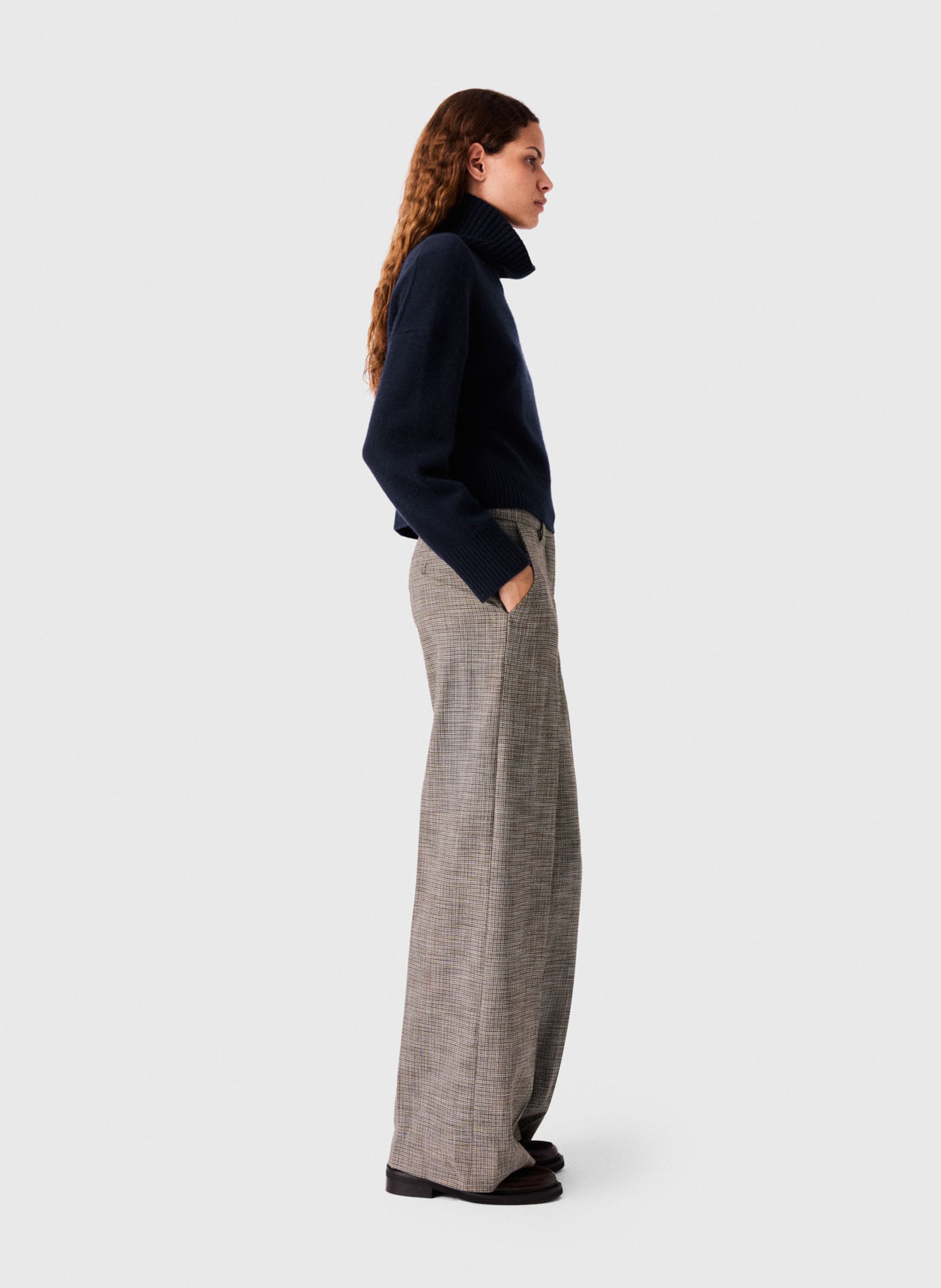 High-neck cashmere-blend sweater MAJE Blue
