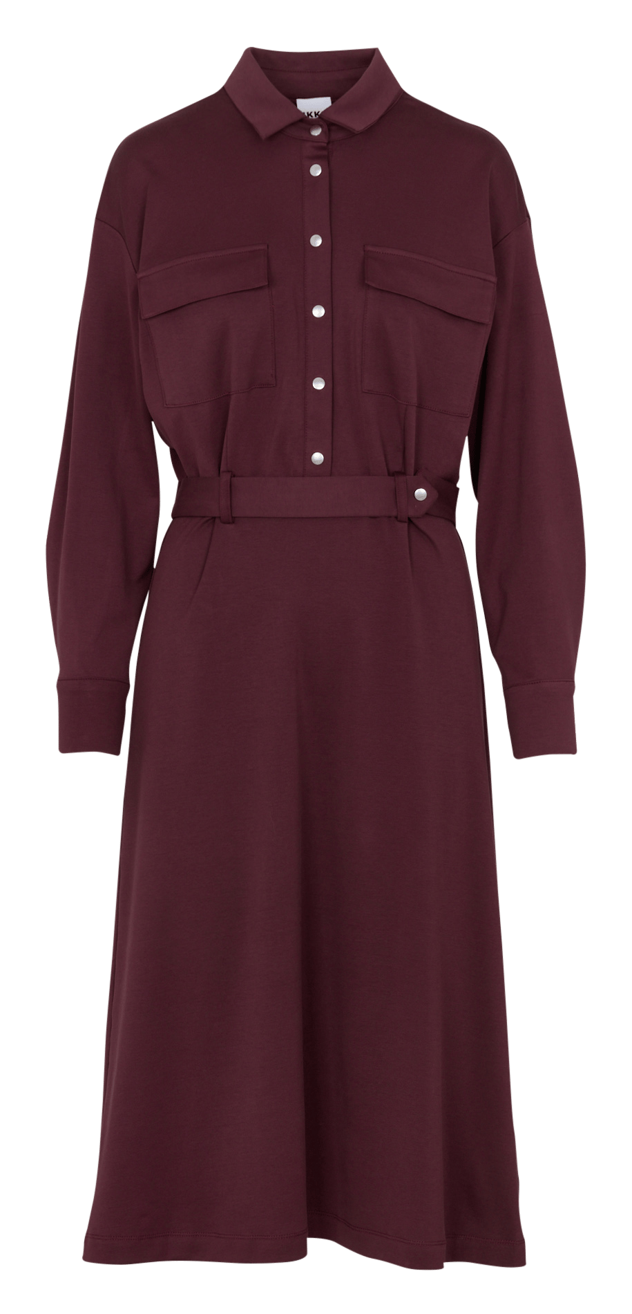 Cotton midi shirt dress IKKS Purple