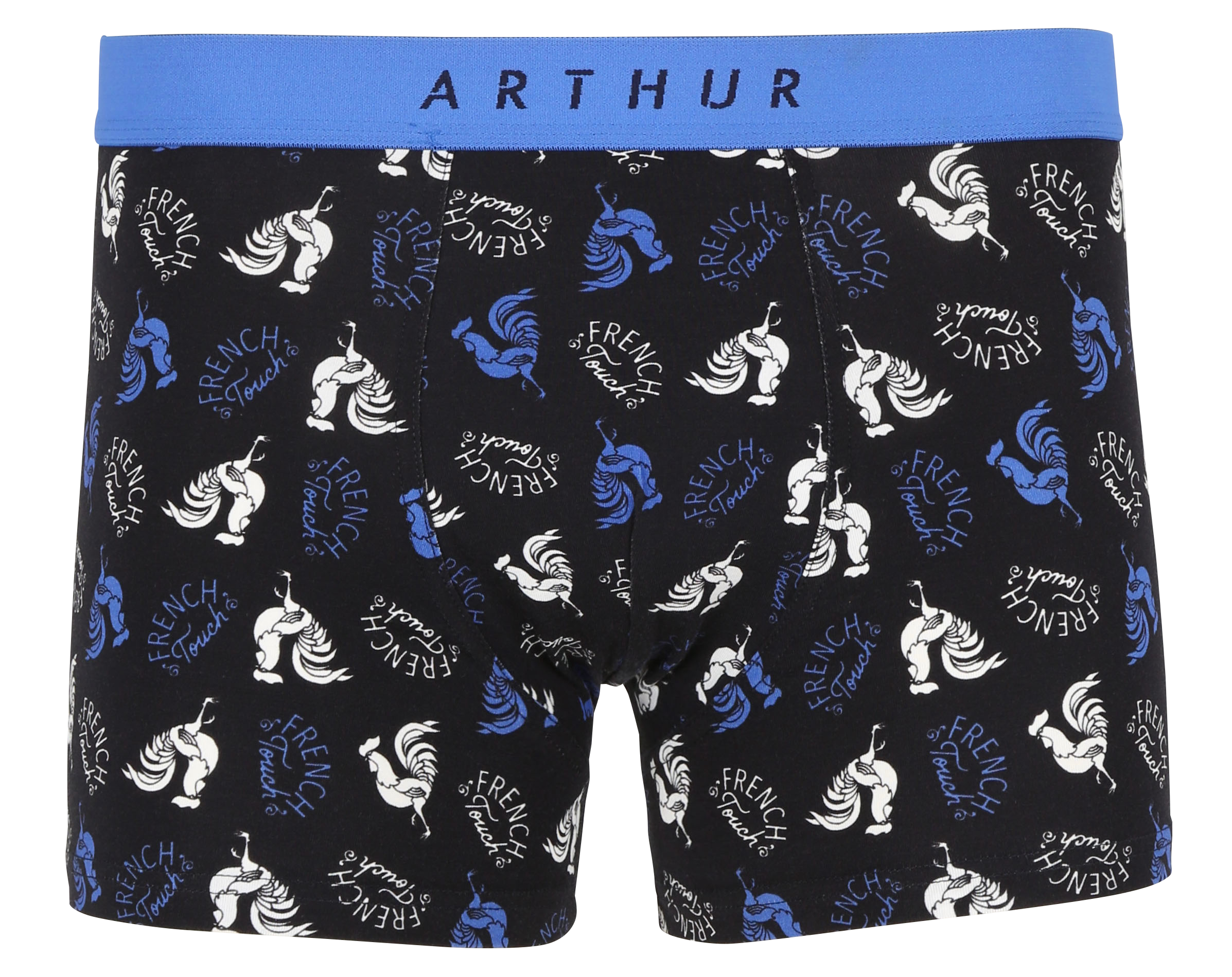 Boxershort van stretchkatoen met print ARTHUR Zwart