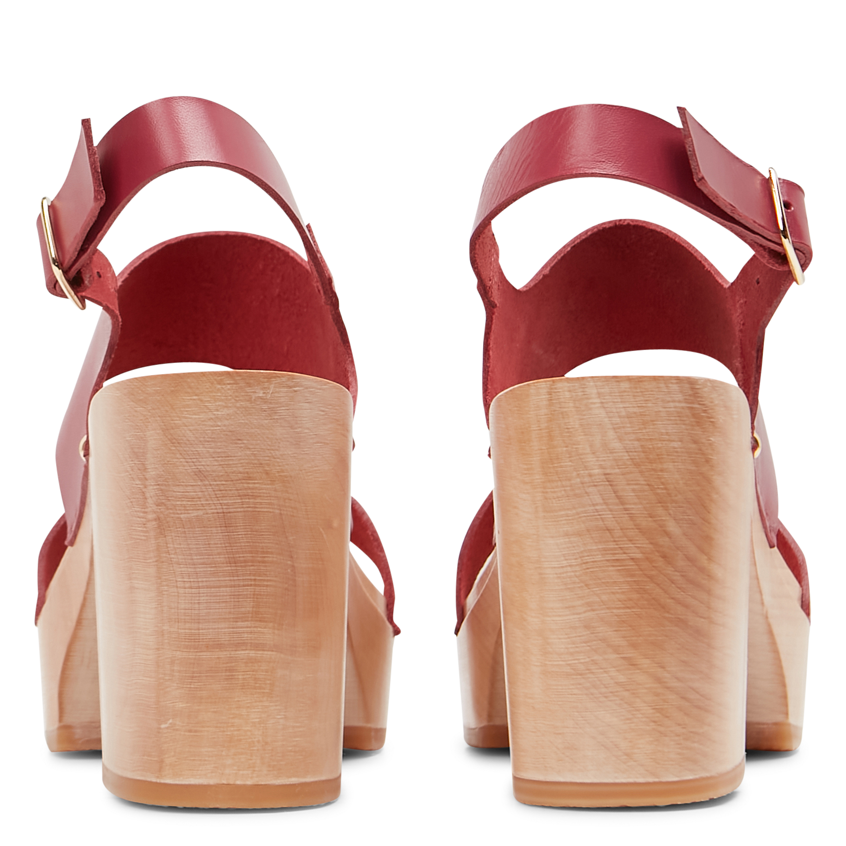 Sabots à talon en cuir de vachette SABOTS YOUYOU Rouge