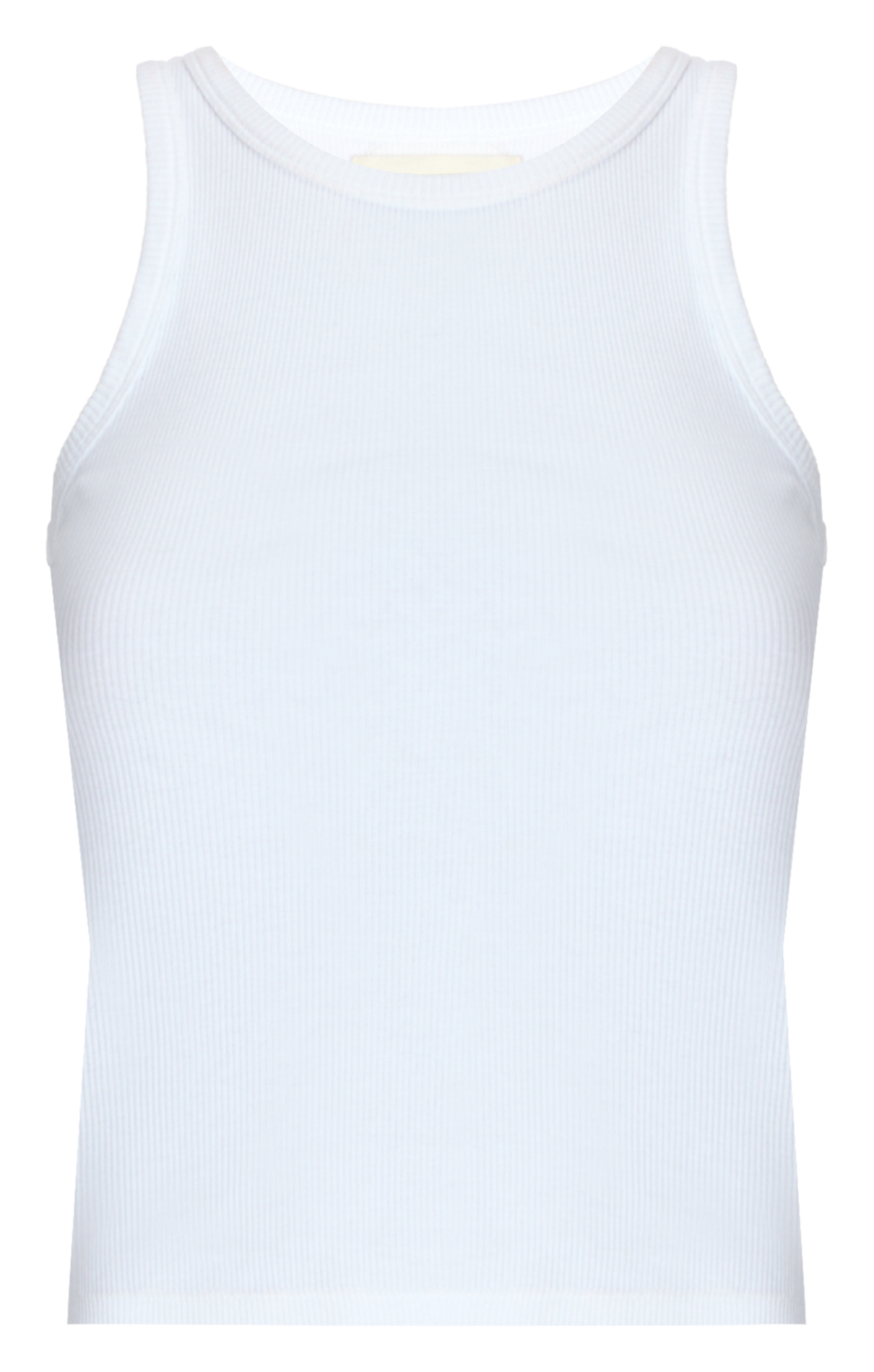 Ribbed cotton tank top SAISON 1865 White