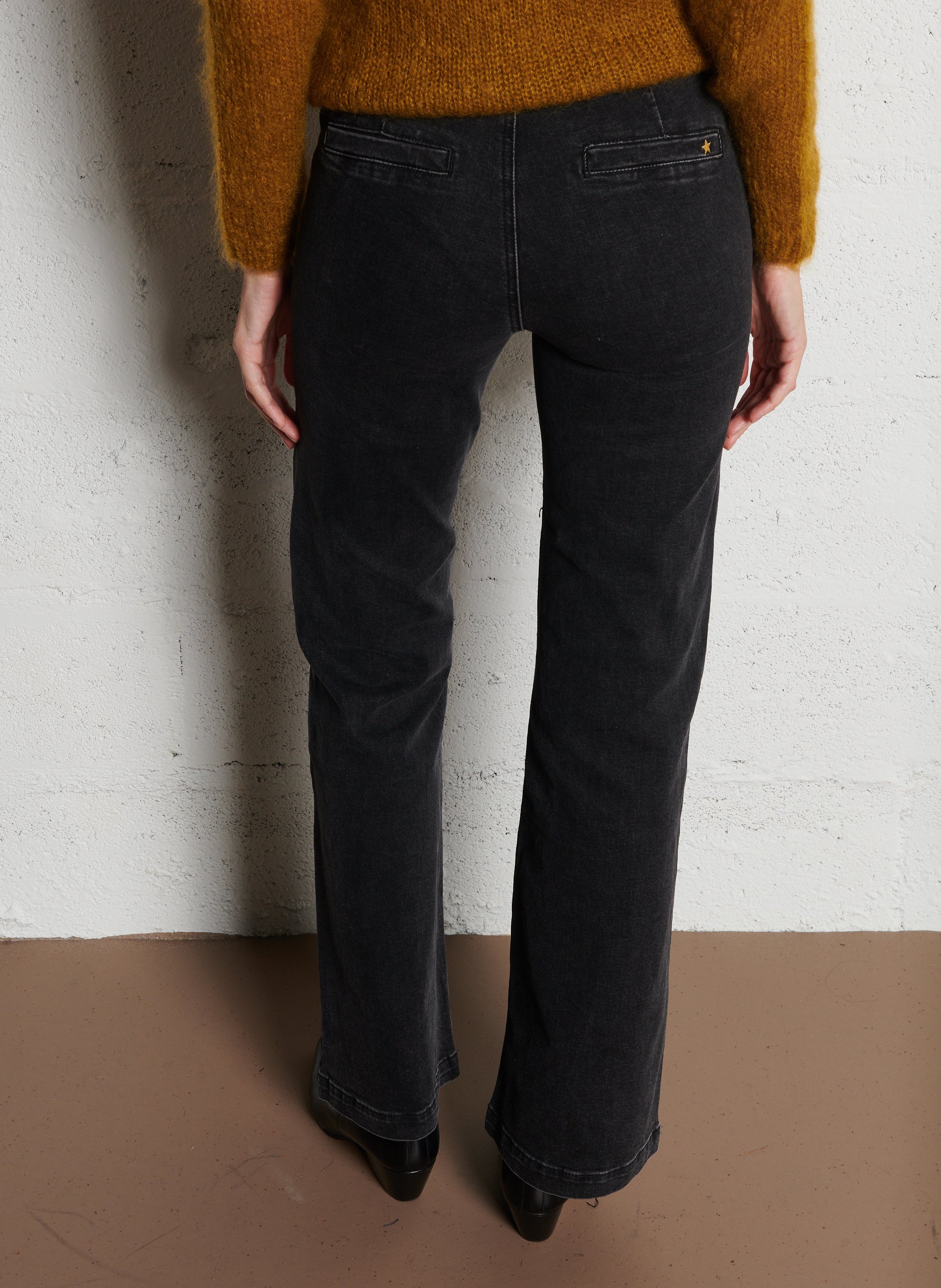 Jean boot-cut en coton mélangé LA PETITE ETOILE Gris