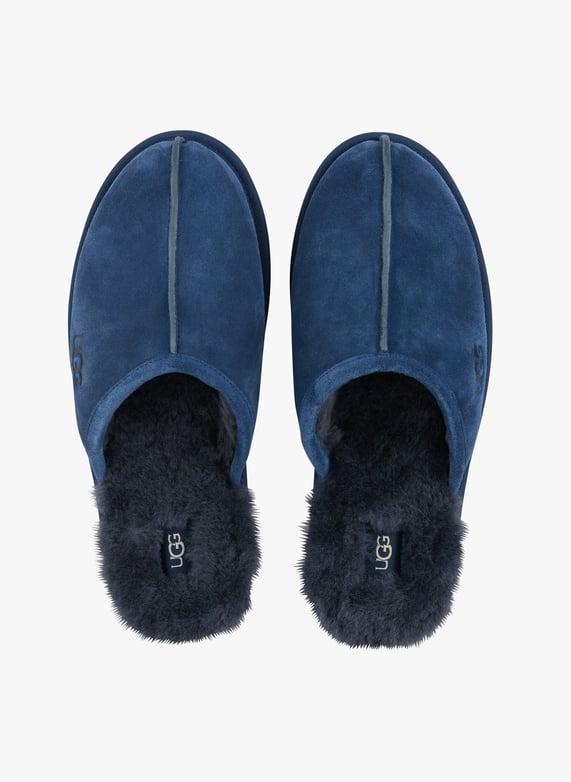 Navy Blue Ugg Slippers Sheepskin Slippers Mens Ugg Slippers Navy