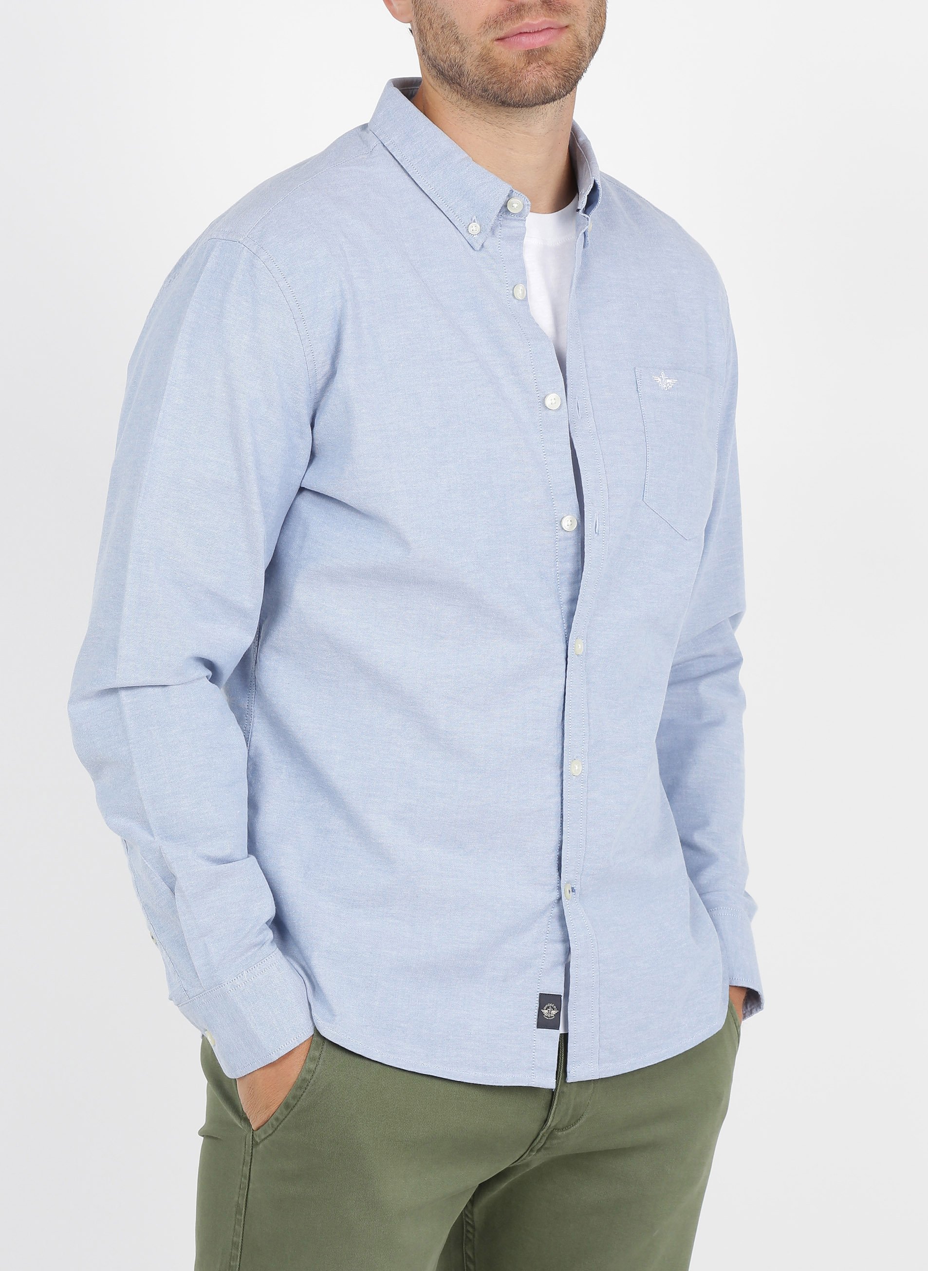 Regular-fit cotton-blend shirt with button-down collar DOCKERS
