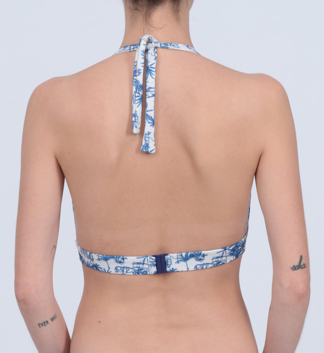 Bikini top - Balinese canvas GILI'S Blue