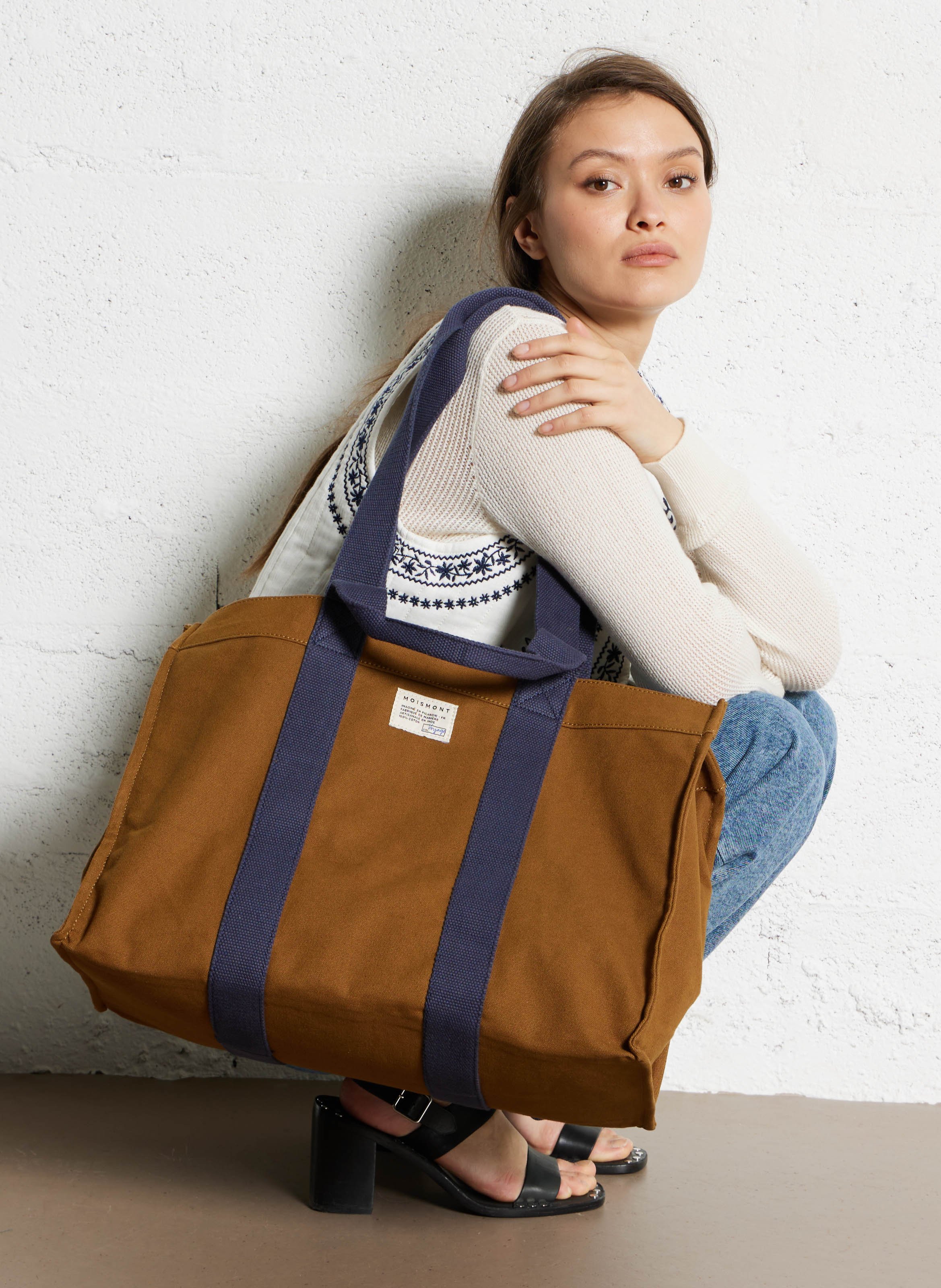 Cotton tote bag MOISMONT Khaki