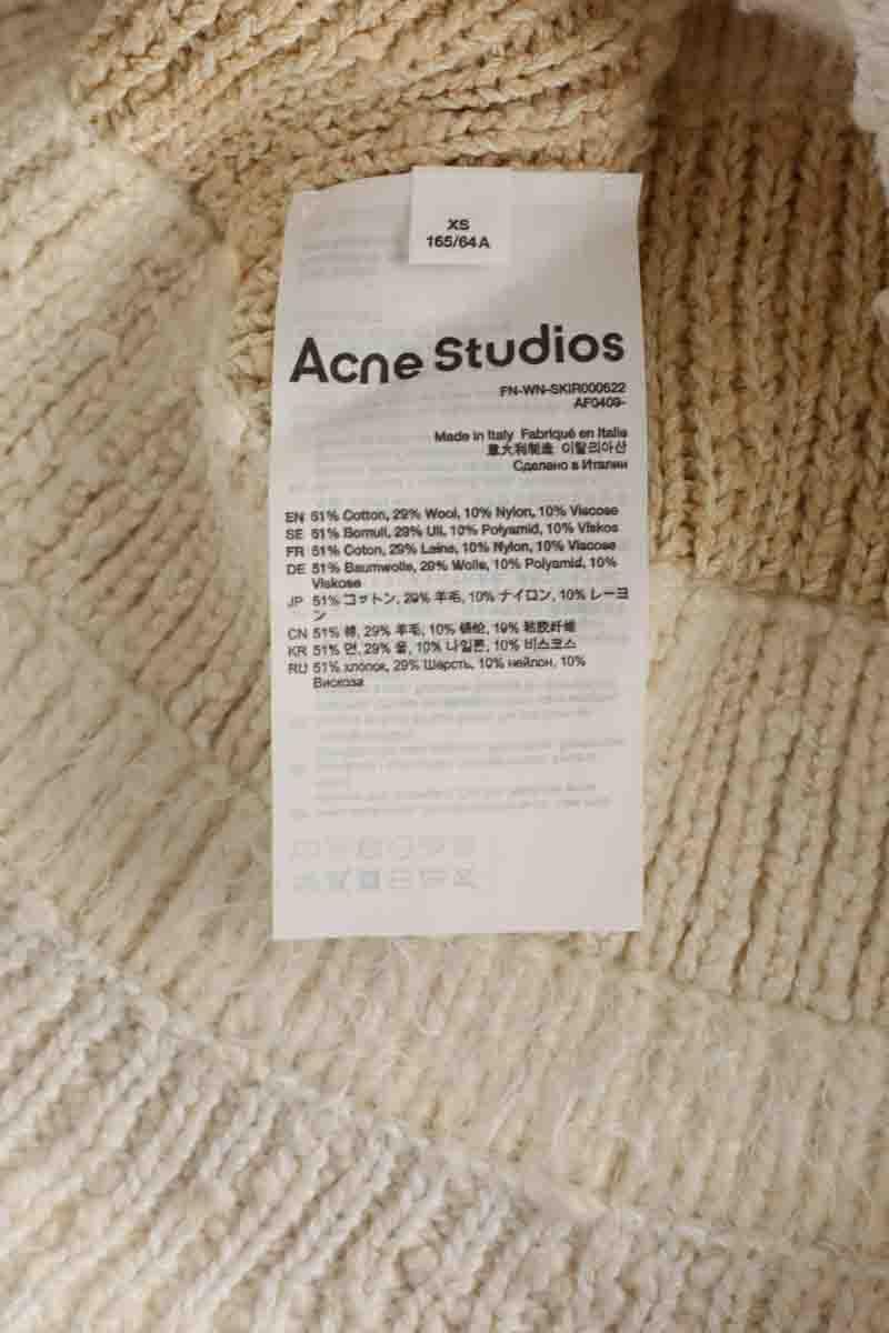 Cotton mini skirt ACNE STUDIOS - Seconde Main Beige