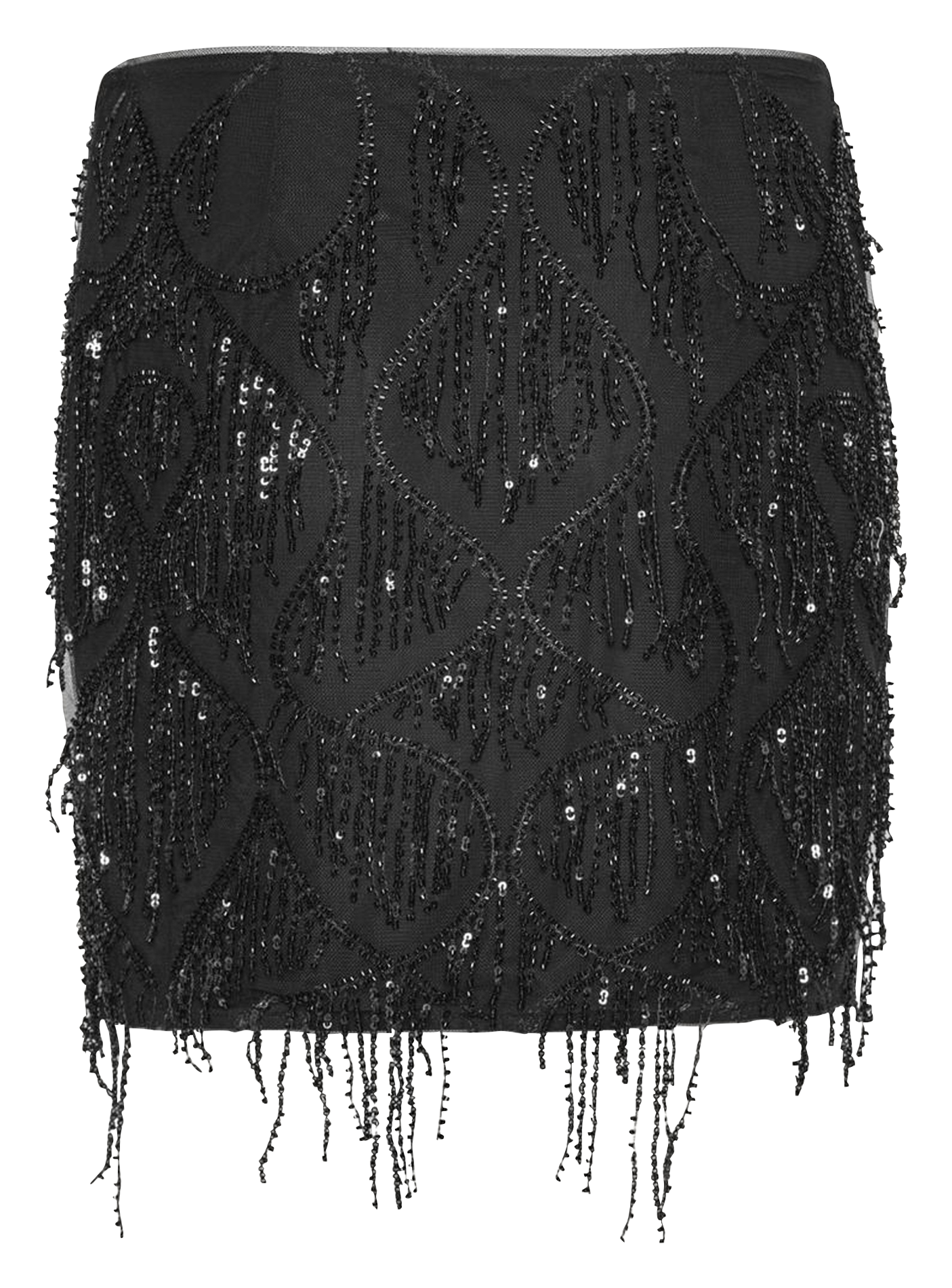 Lilla short skirt with sequins ROTATE Black