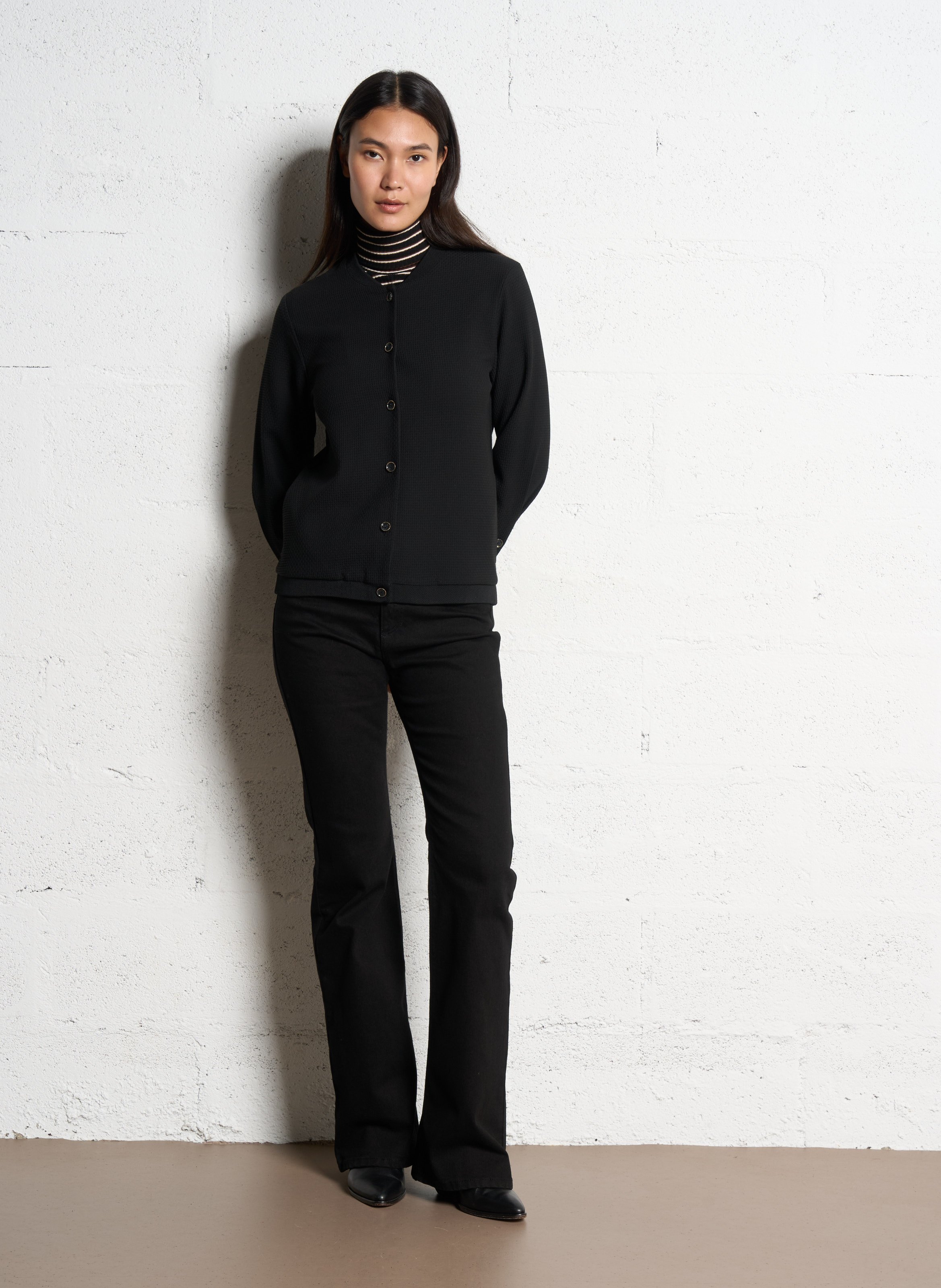 Vest van wol ONE STEP Zwart